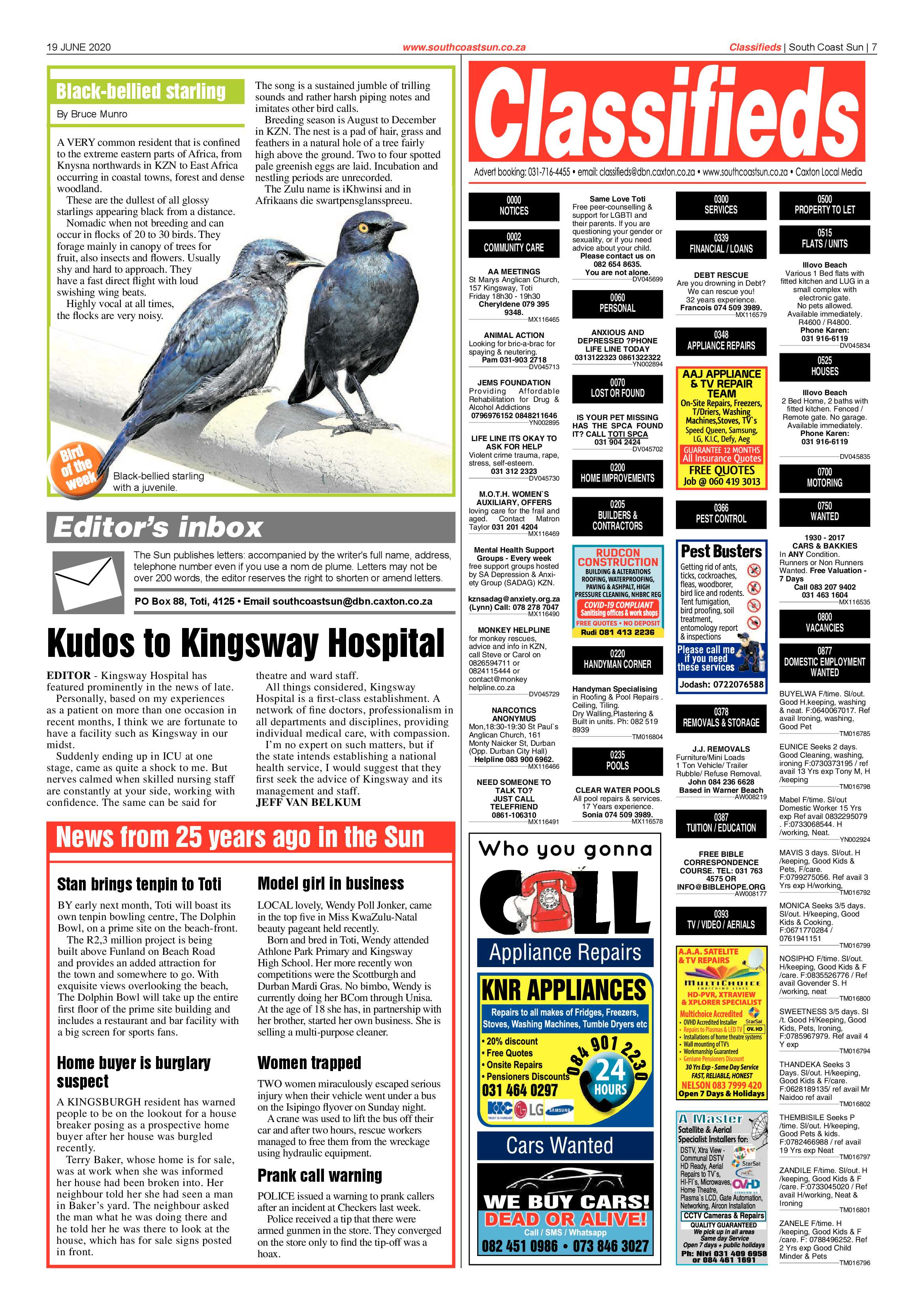 South Coast Sun 19 June 2020 page 7