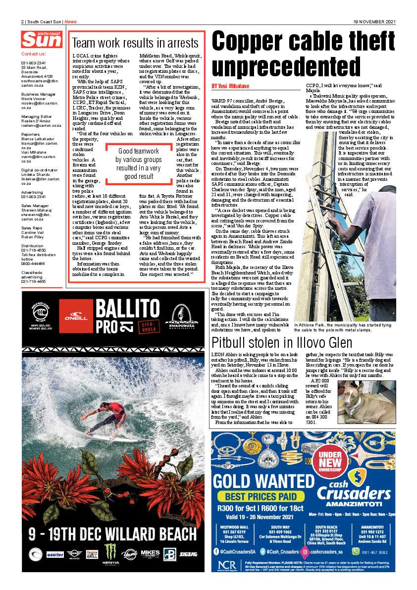 South Coast Sun 19 November 2021 page 2