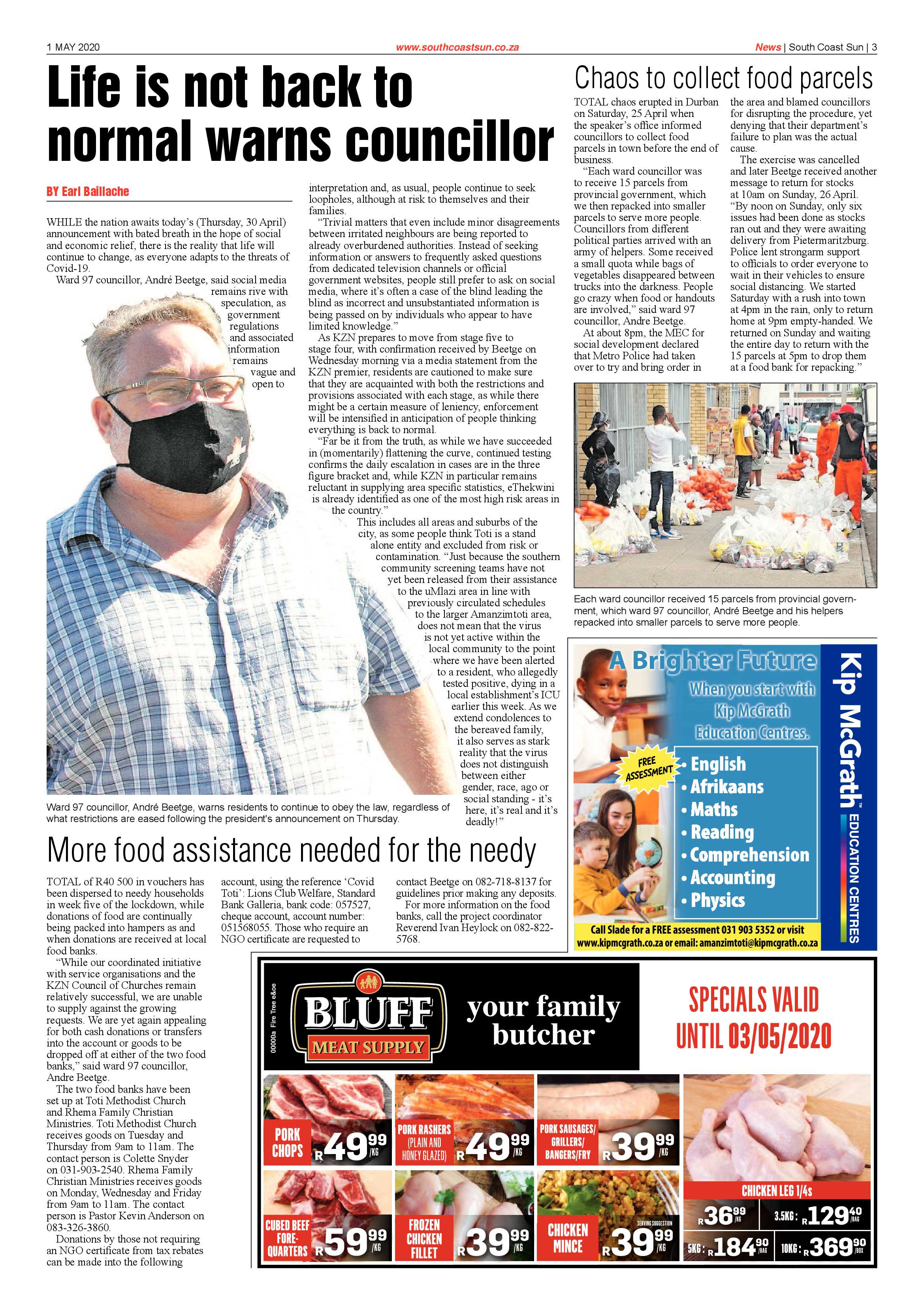South Coast Sun 1 May 2020 page 3