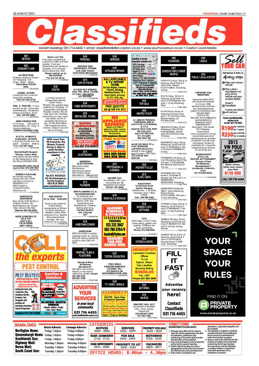 South Coast Sun 20 August  2021 page 10