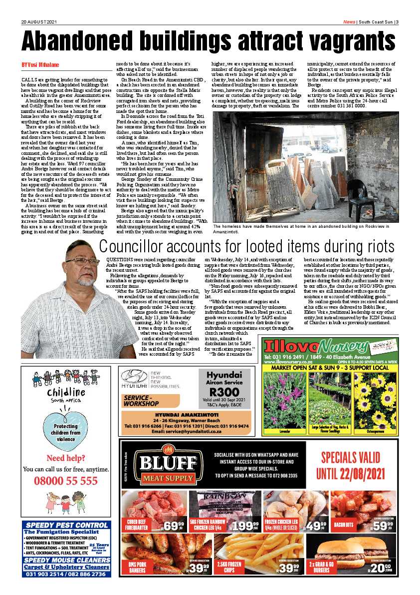 South Coast Sun 20 August  2021 page 3