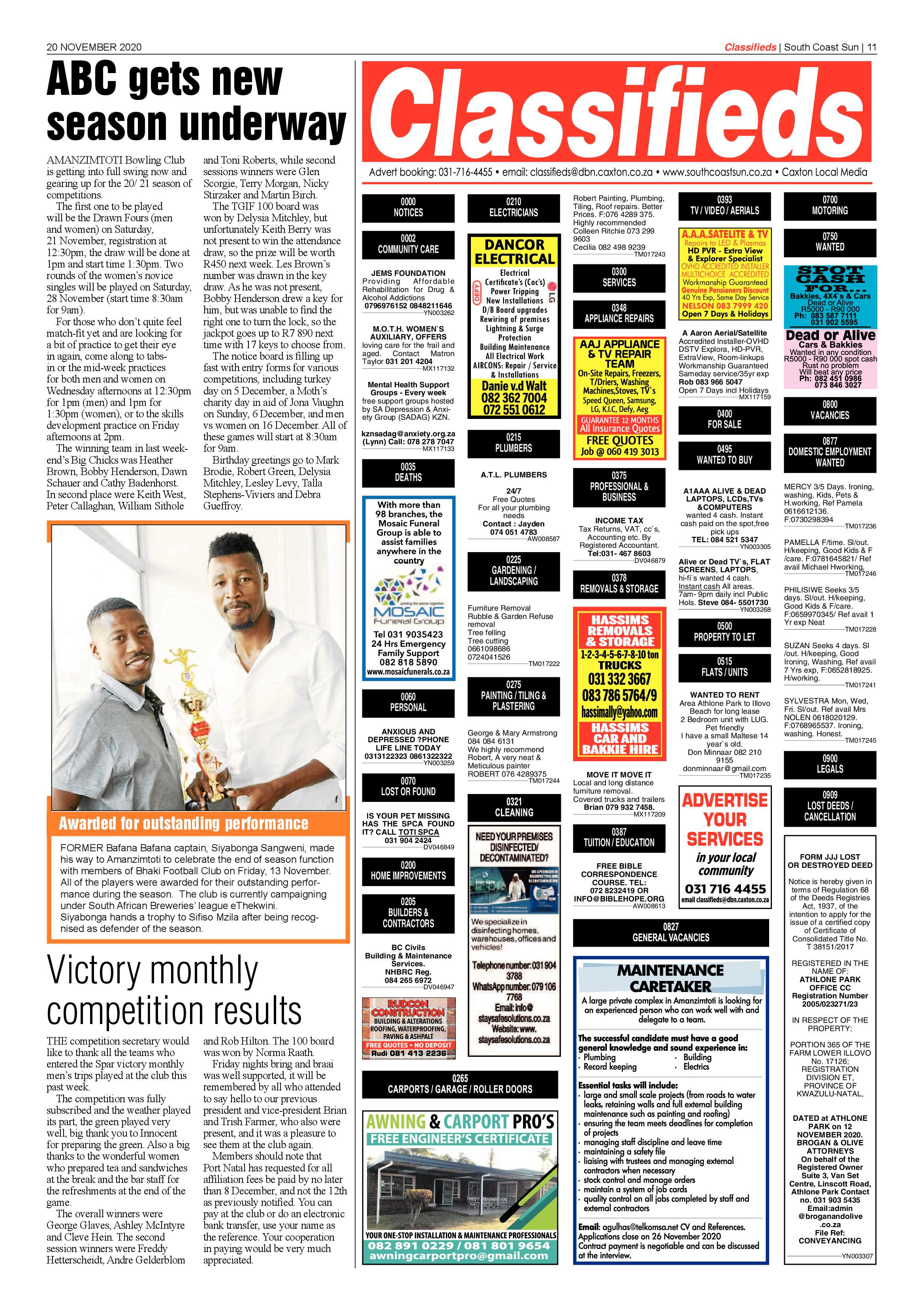 South Coast Sun 20 November 2020 page 11