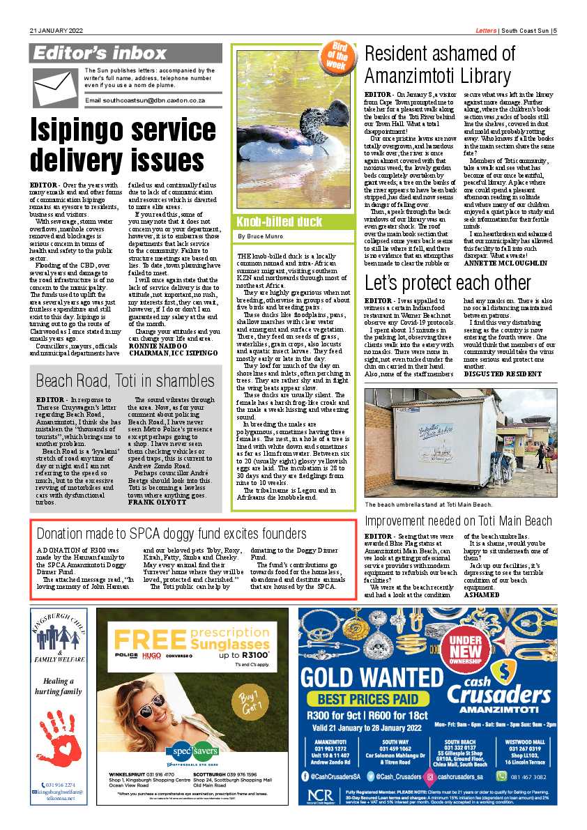 South Coast Sun 21 January 2022 page 5