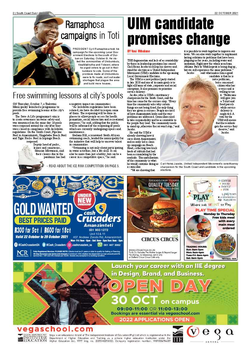 South Coast Sun 22 October 2021 page 2