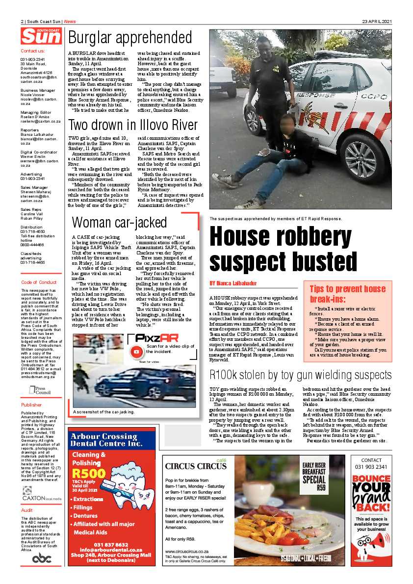 South Coast Sun 23 April 2021 page 2
