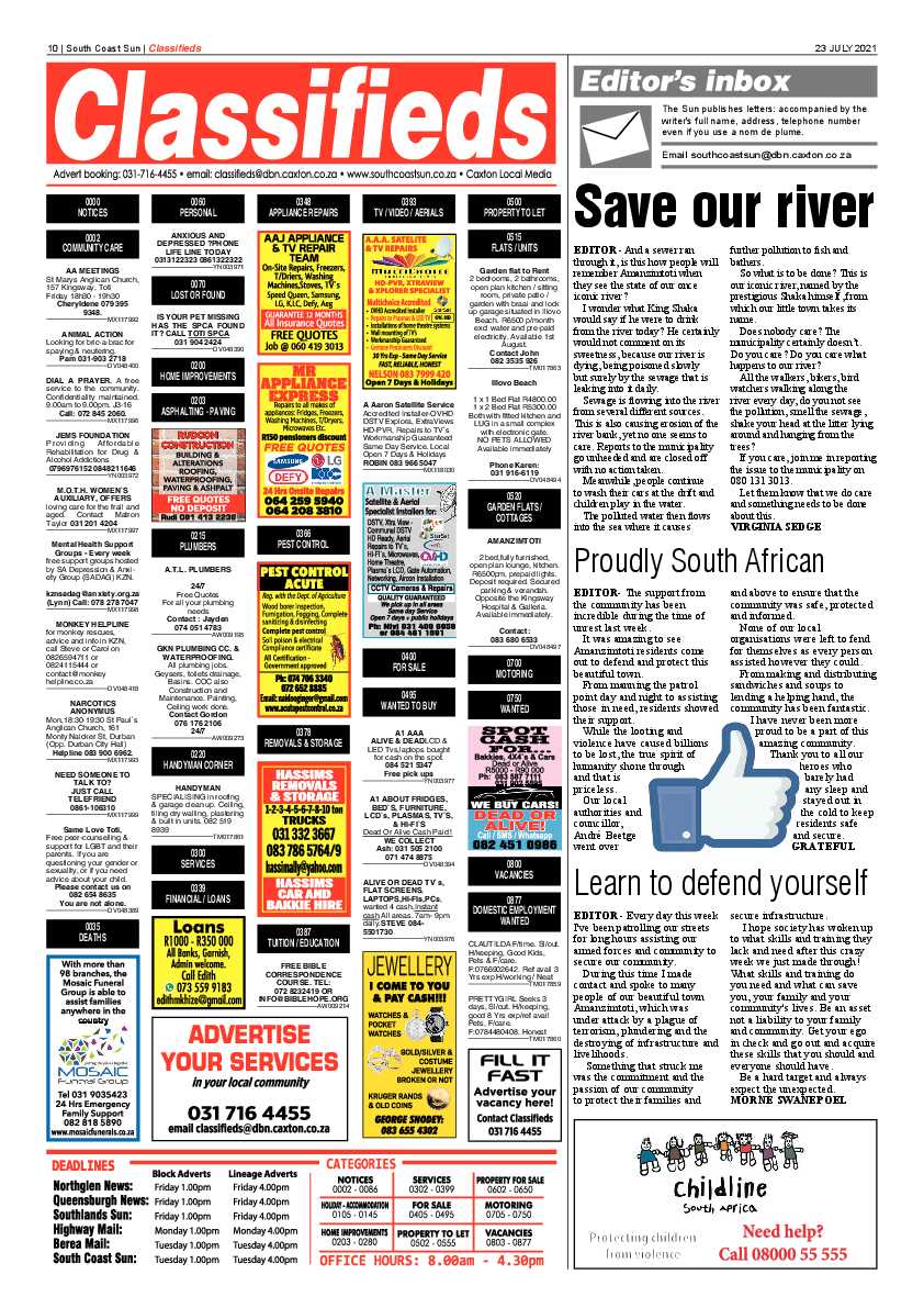 South Coast Sun 23 July 2021 page 9