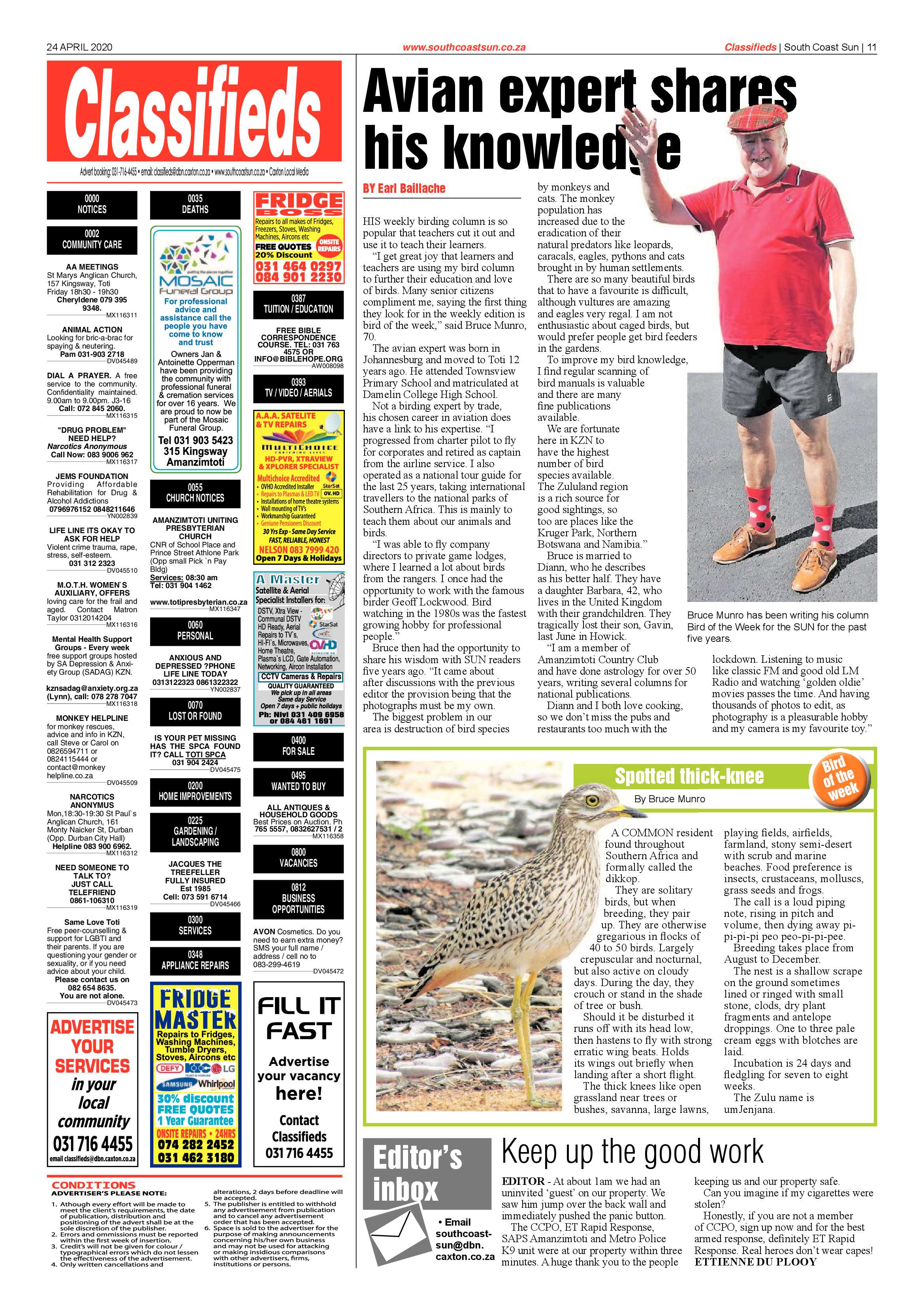 South Coast Sun 24 April 2020 page 11