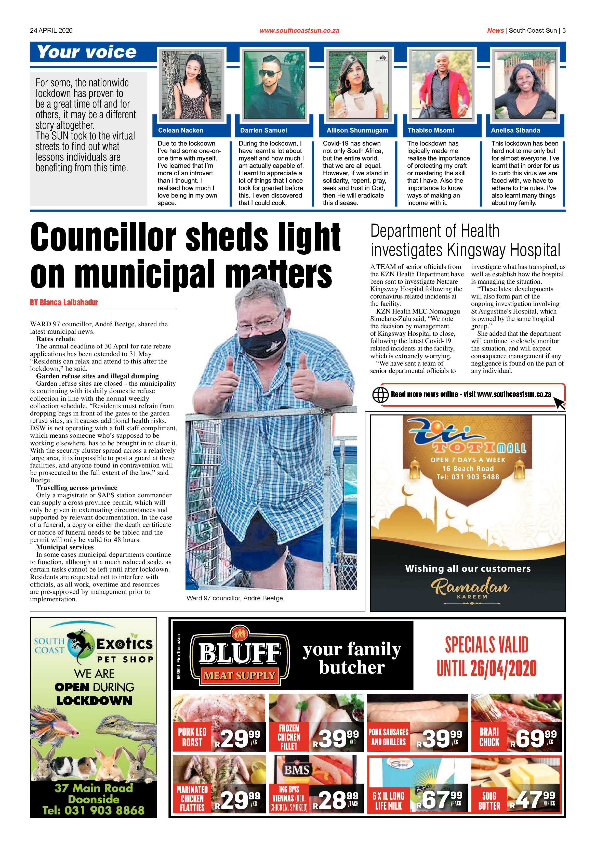 South Coast Sun 24 April 2020 page 3