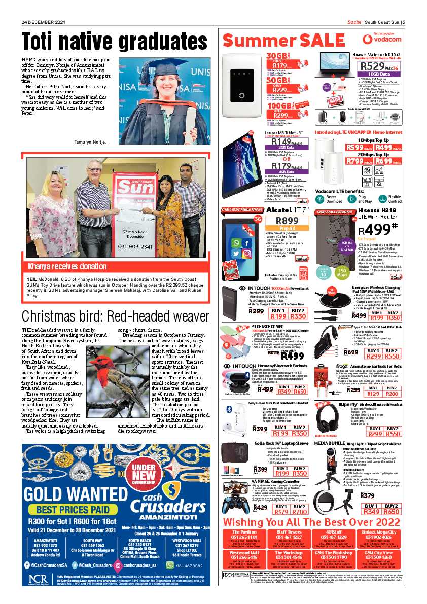 South Coast Sun 24 December 2021 page 5