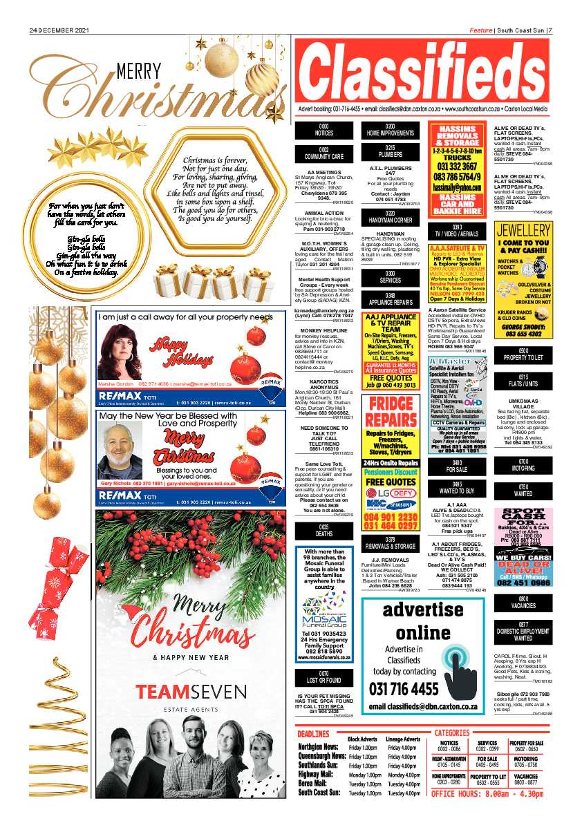 South Coast Sun 24 December 2021 page 7