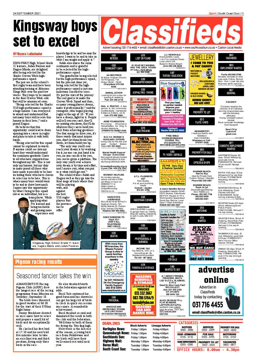 South Coast Sun 24 September  2021 page 11
