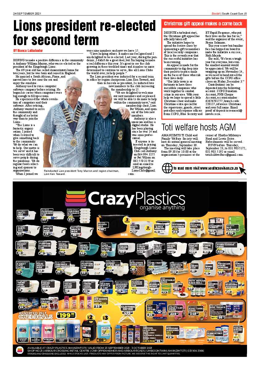 South Coast Sun 24 September  2021 page 5
