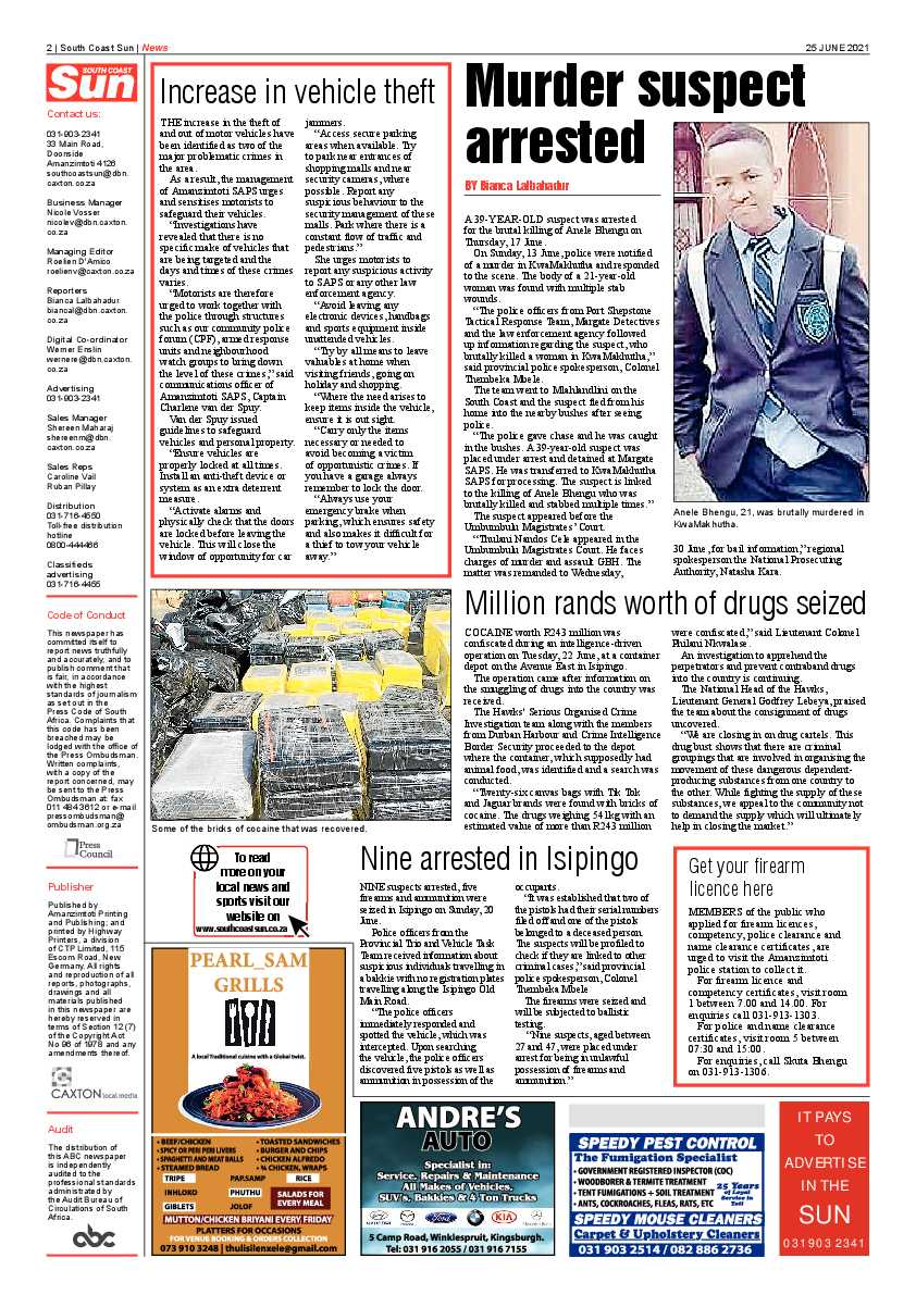 South Coast Sun 25 June 2021 page 2