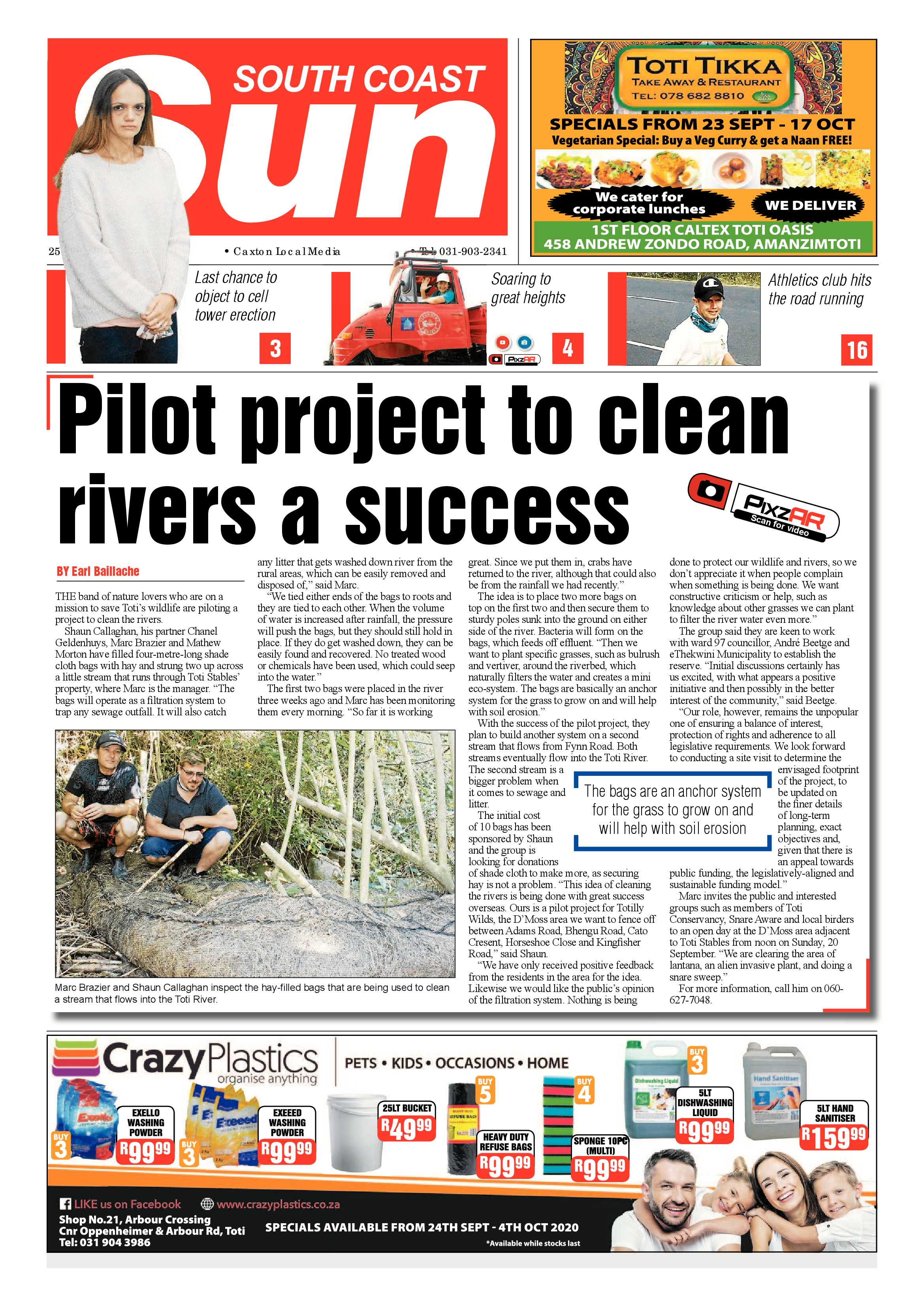 South Coast Sun 25 September 2020 page 1