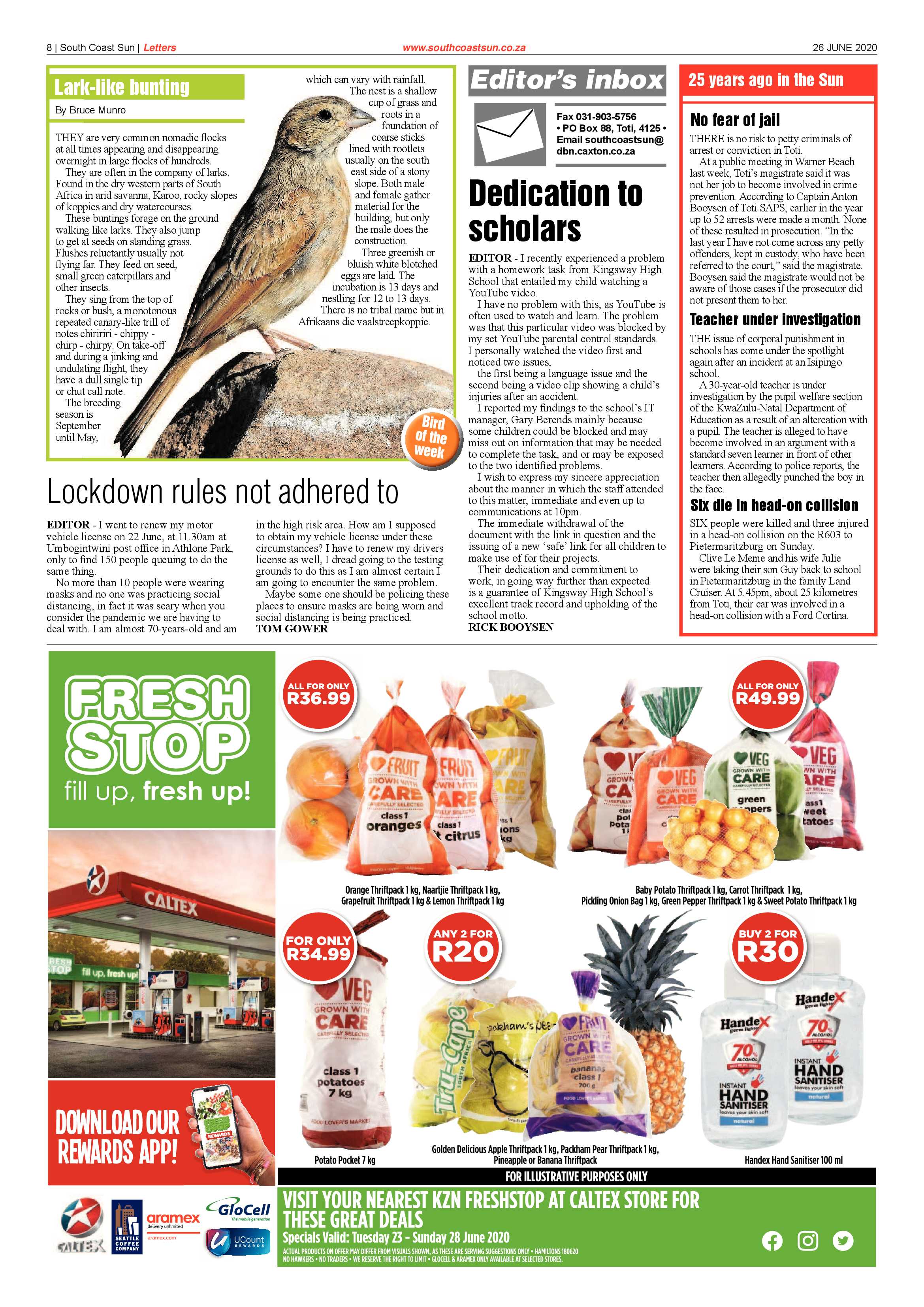 South Coast Sun 26 June 2020 page 8