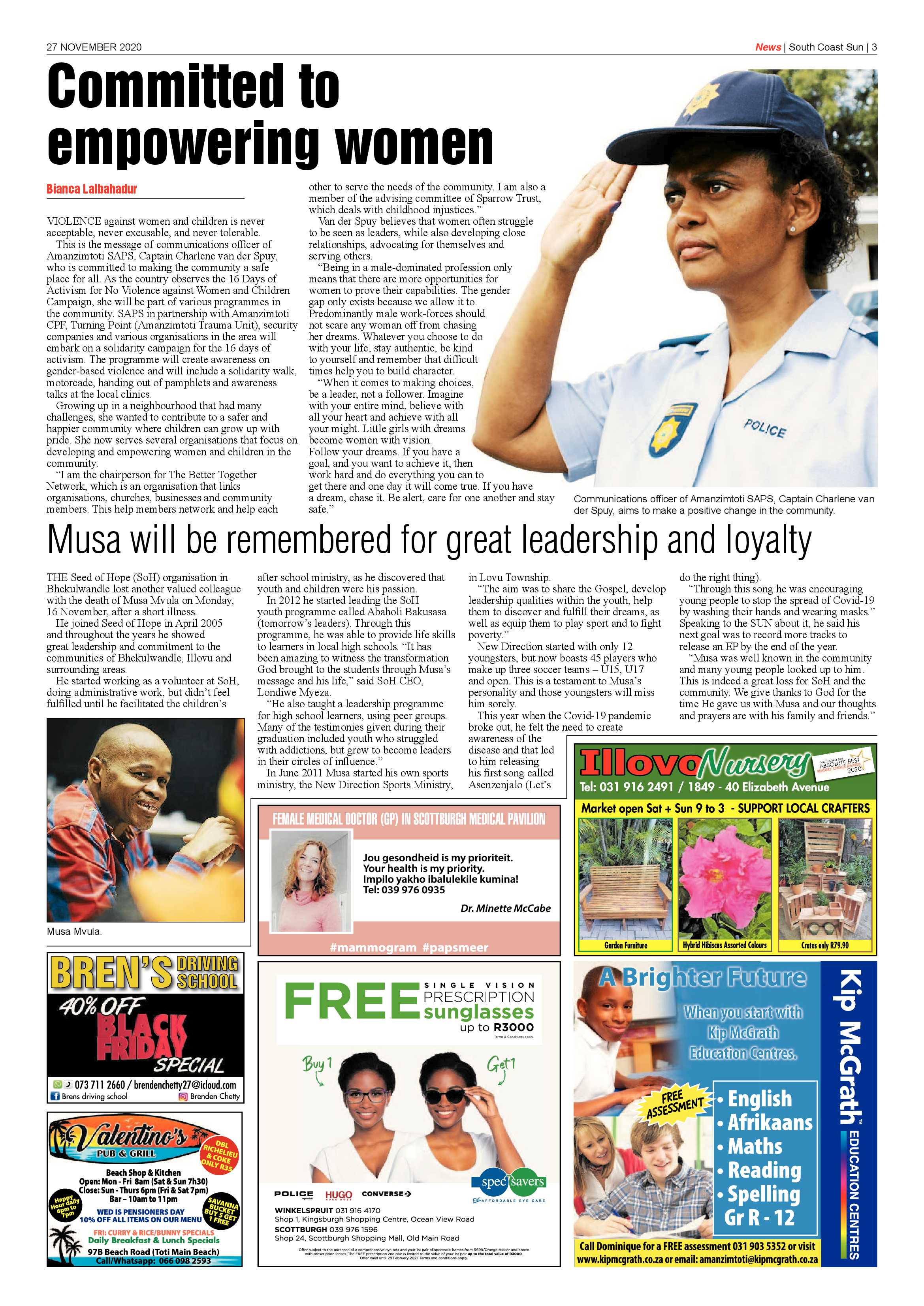 South Coast Sun 27 November 2020 page 3