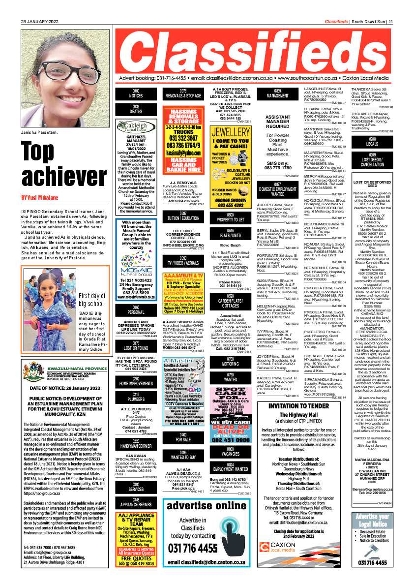 South Coast Sun 28 January 2022 page 11