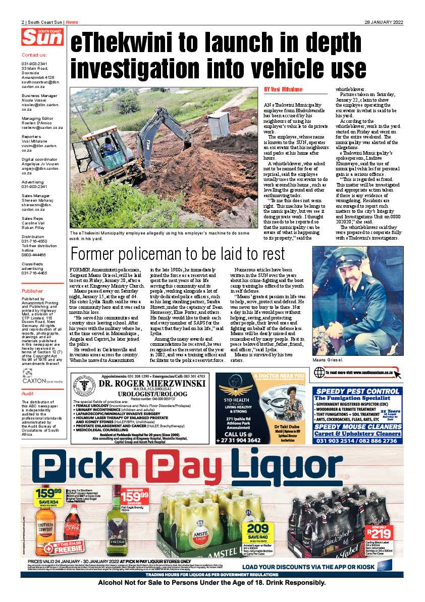 South Coast Sun 28 January 2022 page 2
