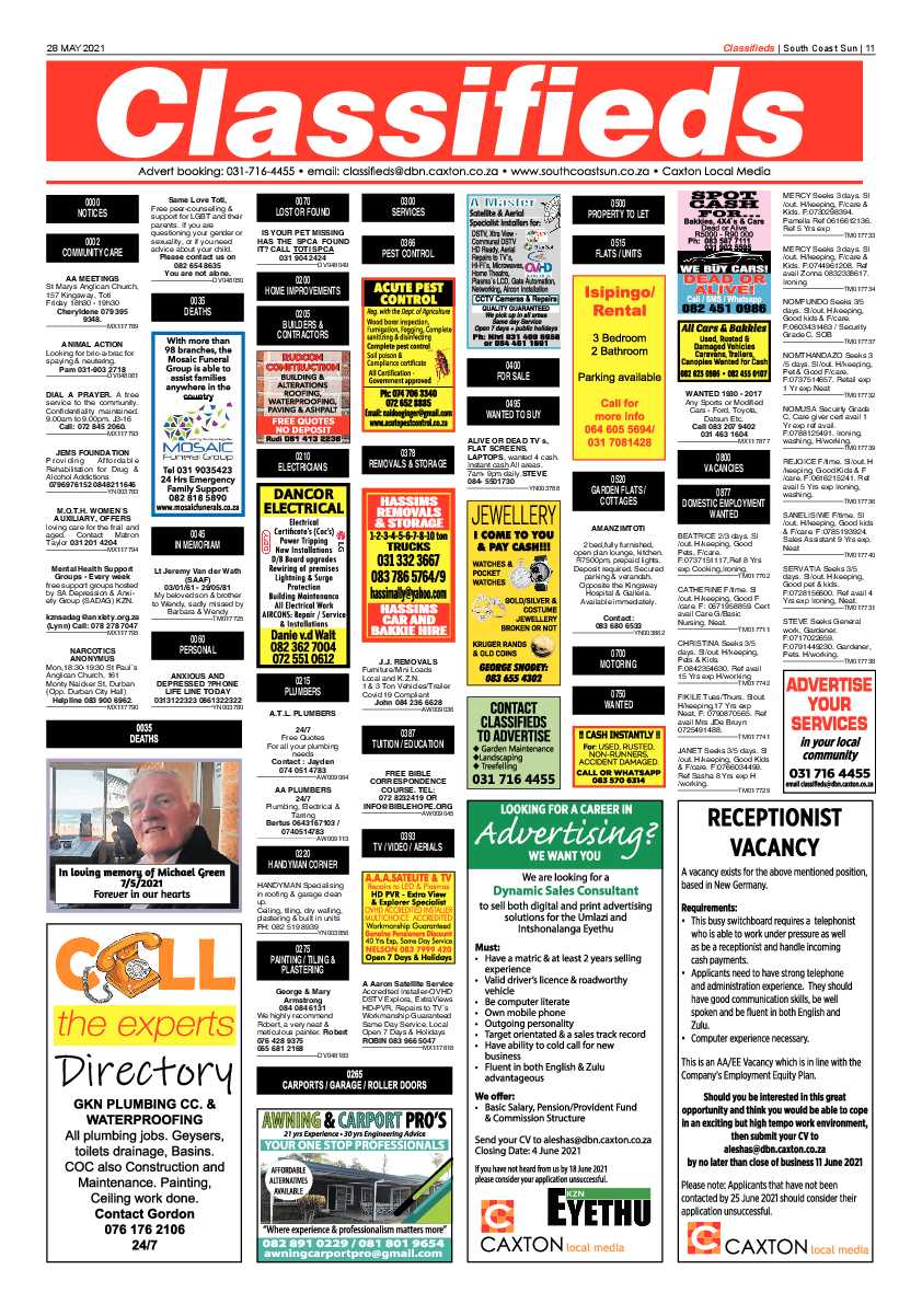South Coast Sun 28 May 2021 page 11