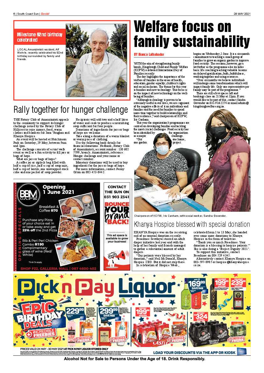 South Coast Sun 28 May 2021 page 6