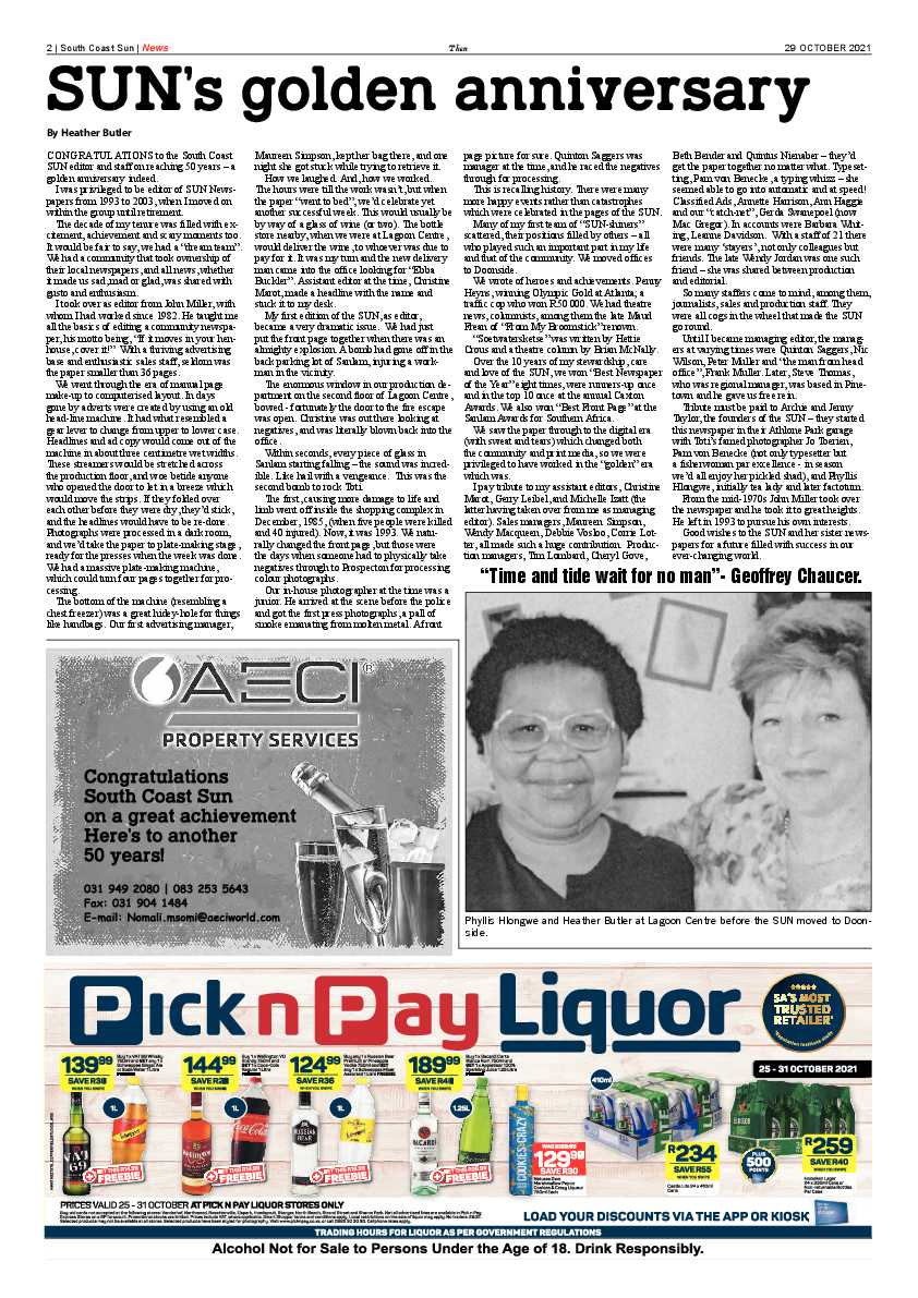 South Coast Sun 29 October 2021 page 2