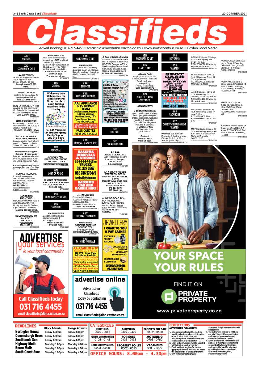 South Coast Sun 29 October 2021 page 34