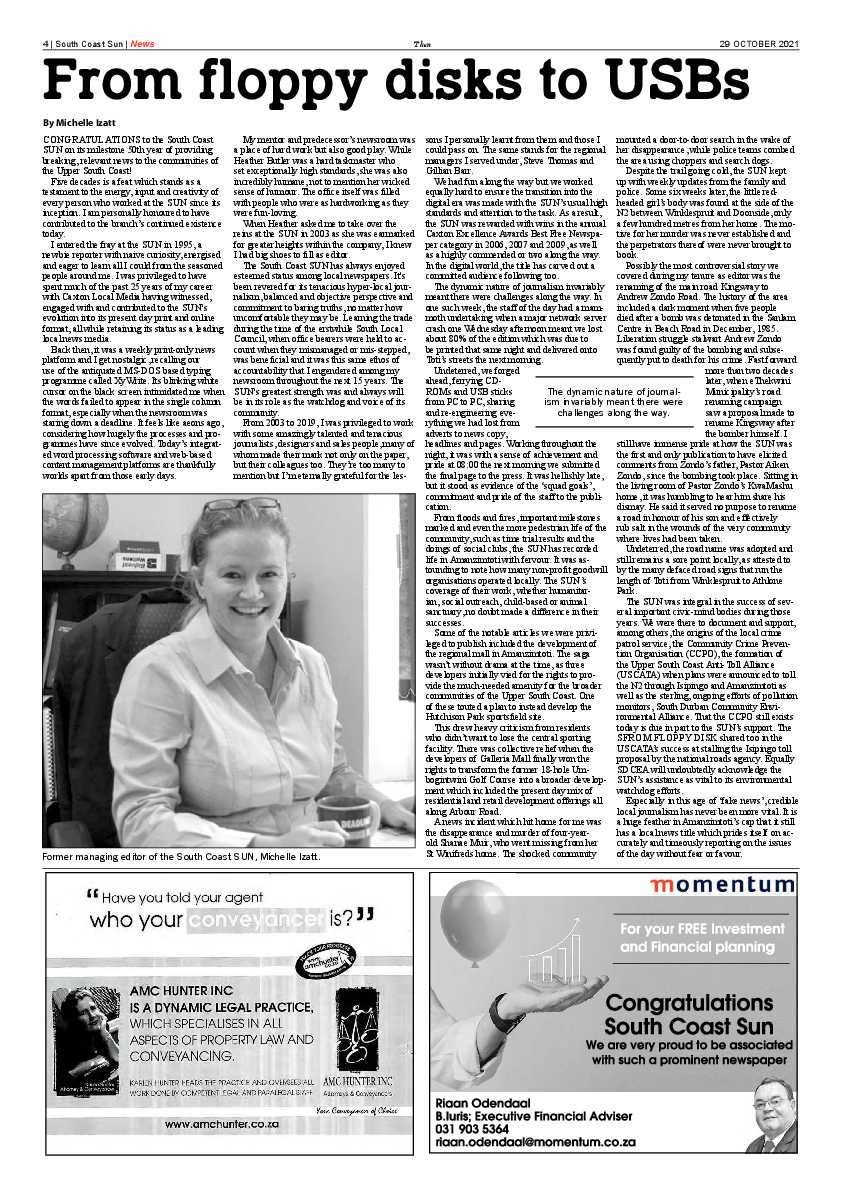 South Coast Sun 29 October 2021 page 4