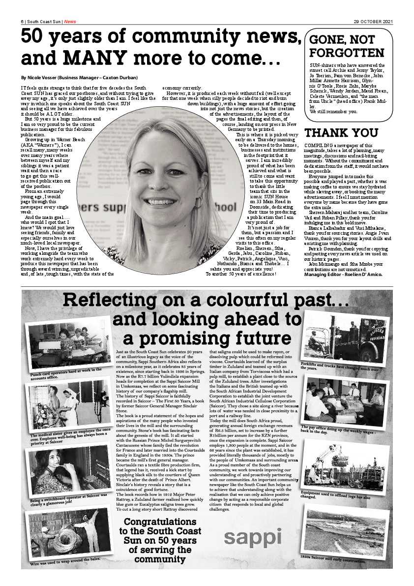 South Coast Sun 29 October 2021 page 6