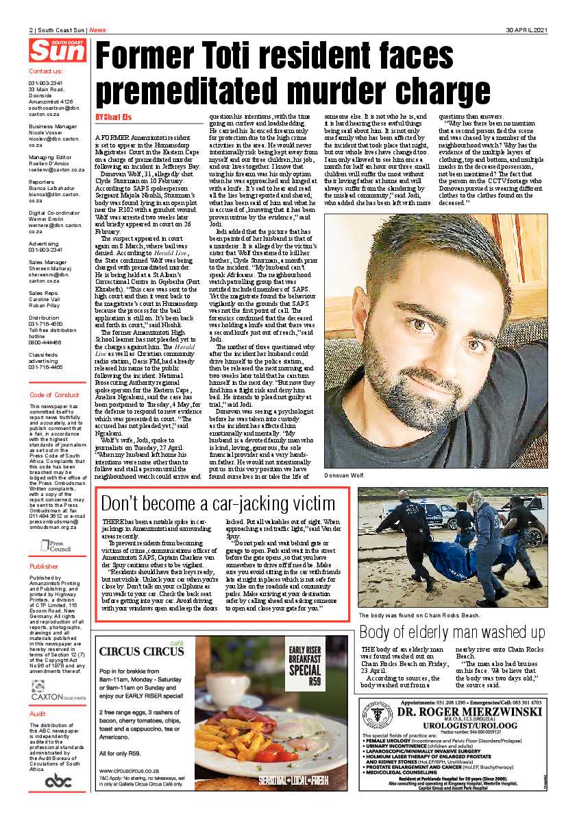 South Coast Sun 30 April 2021 page 2