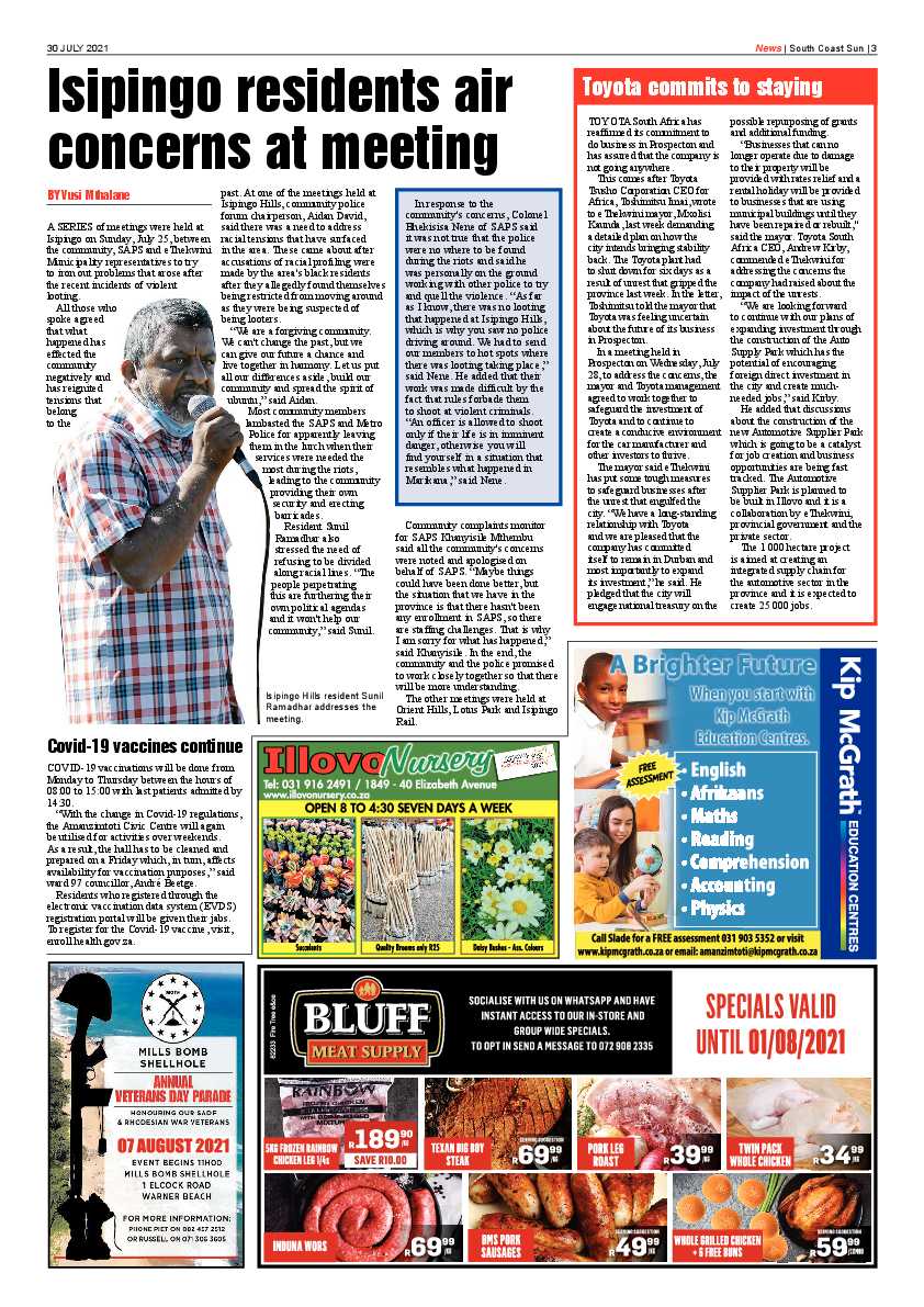 South Coast Sun 30 July 2021 page 3