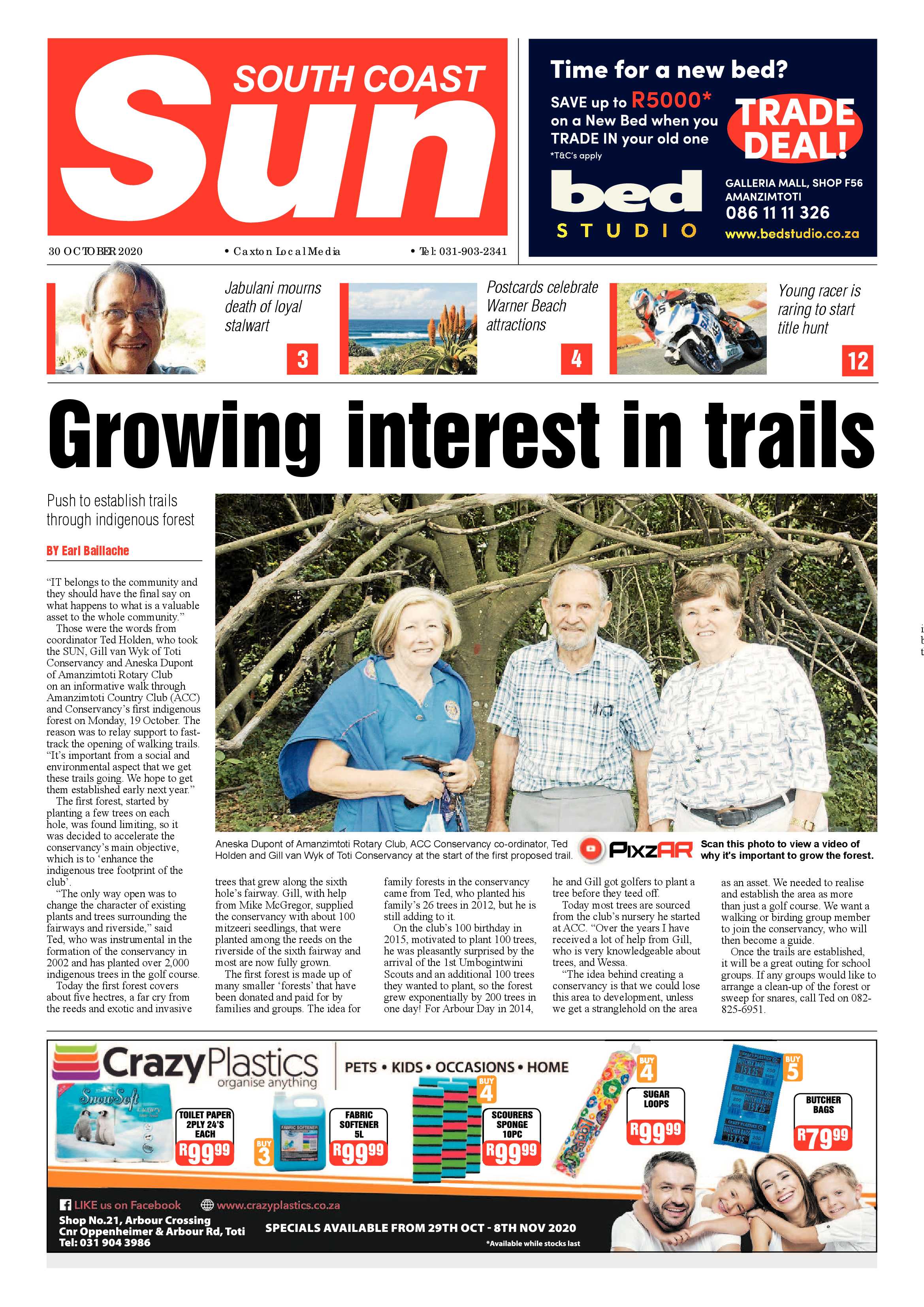 South Coast Sun 30 October 2020 page 1