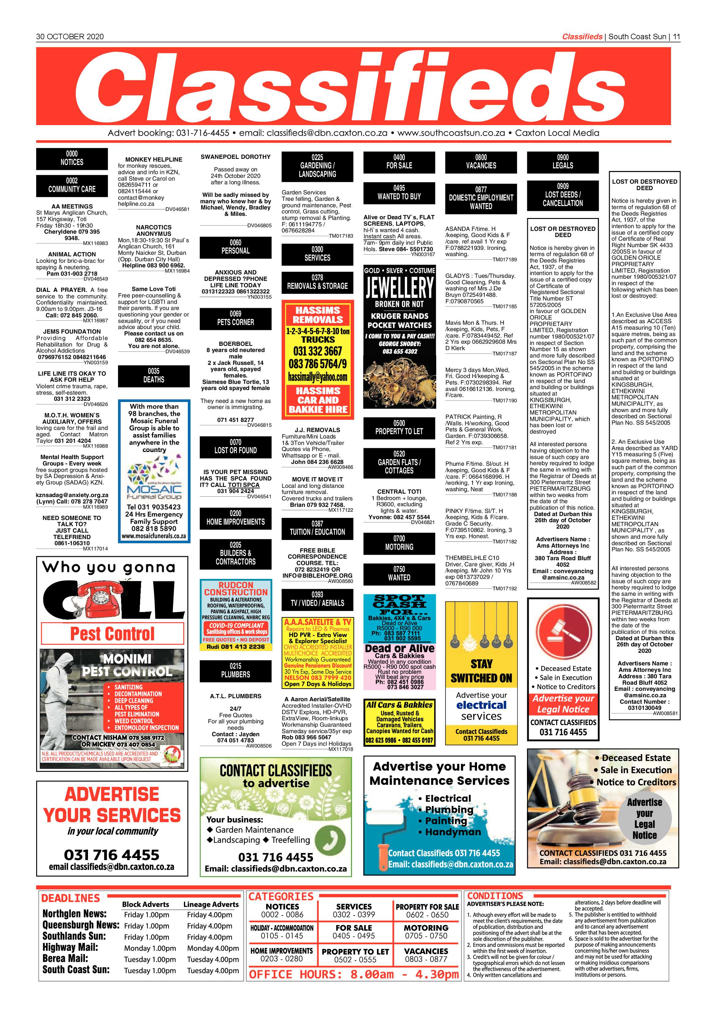 South Coast Sun 30 October 2020 page 11