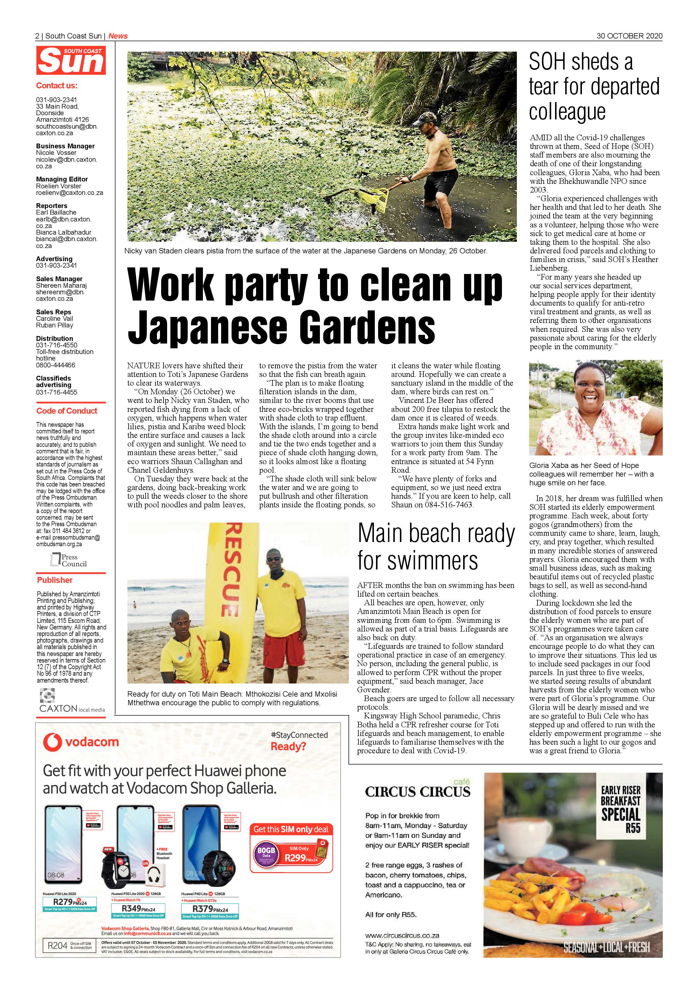 South Coast Sun 30 October 2020 page 2