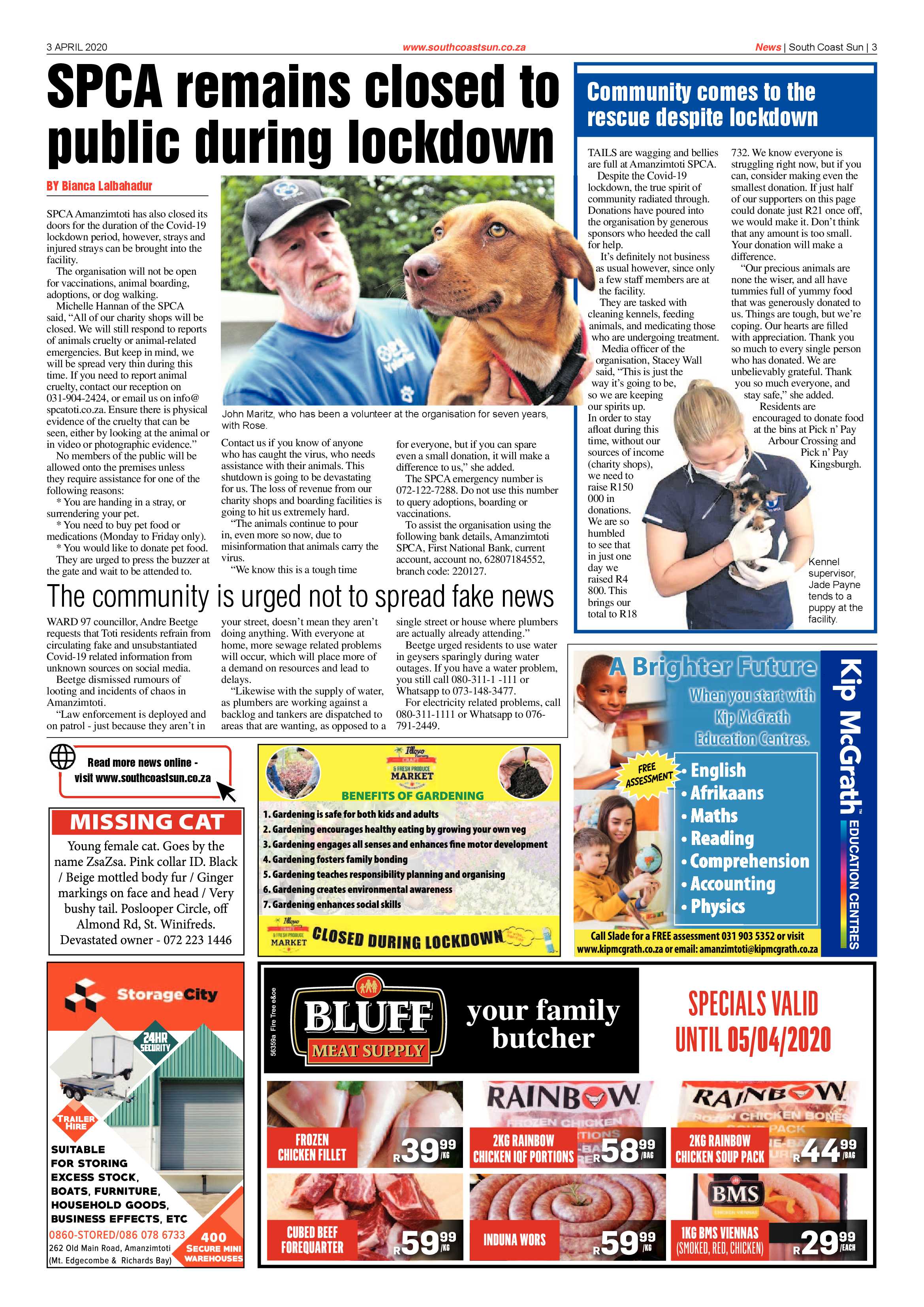 South Coast Sun 3 April 2020 page 3