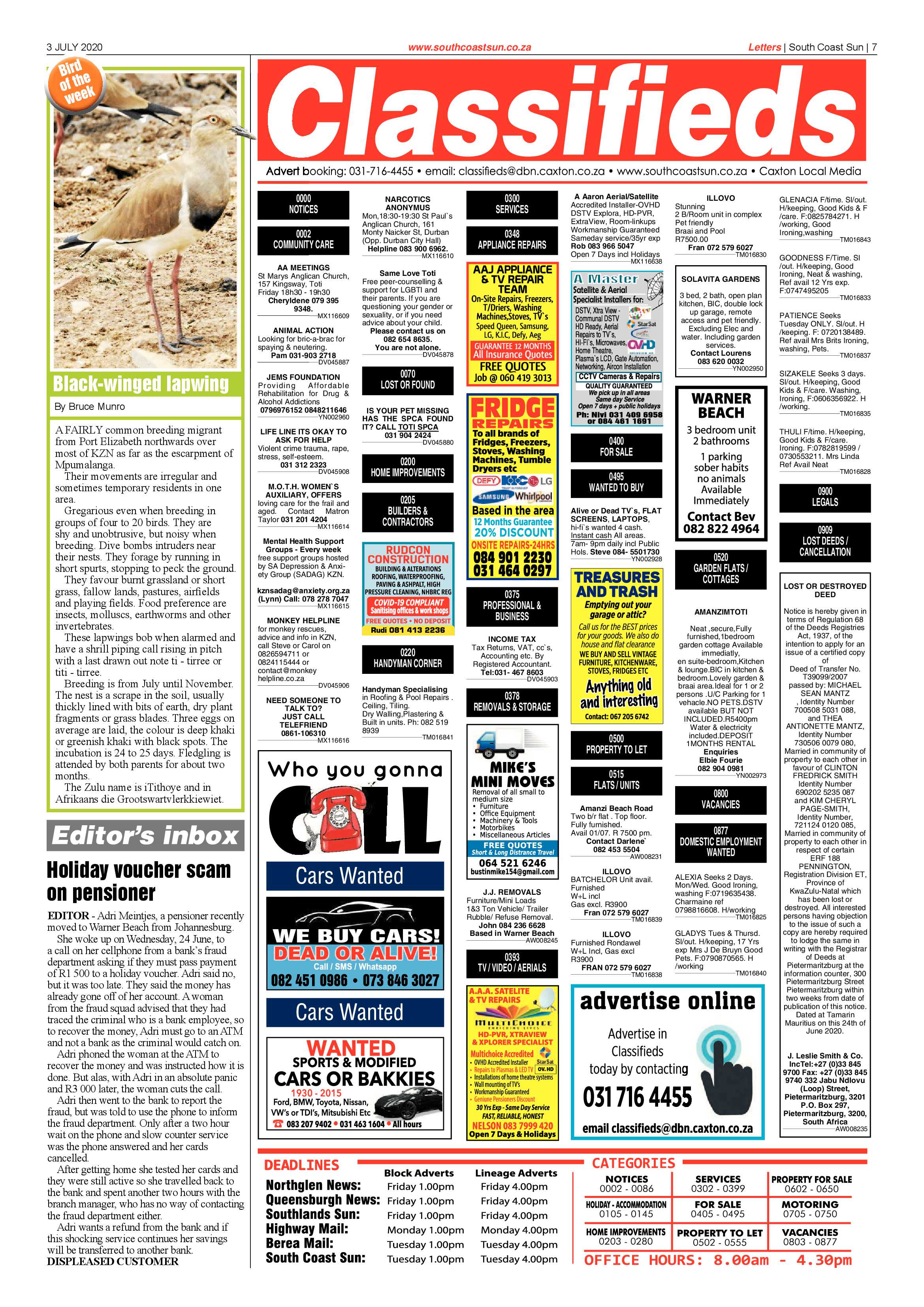 South Coast Sun 3 July 2020 page 7