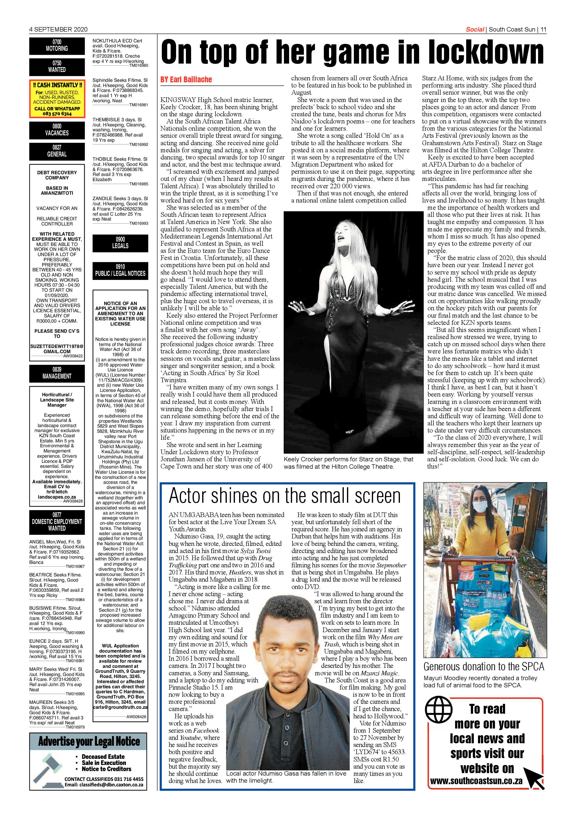 South Coast Sun 4 September 2020 page 11