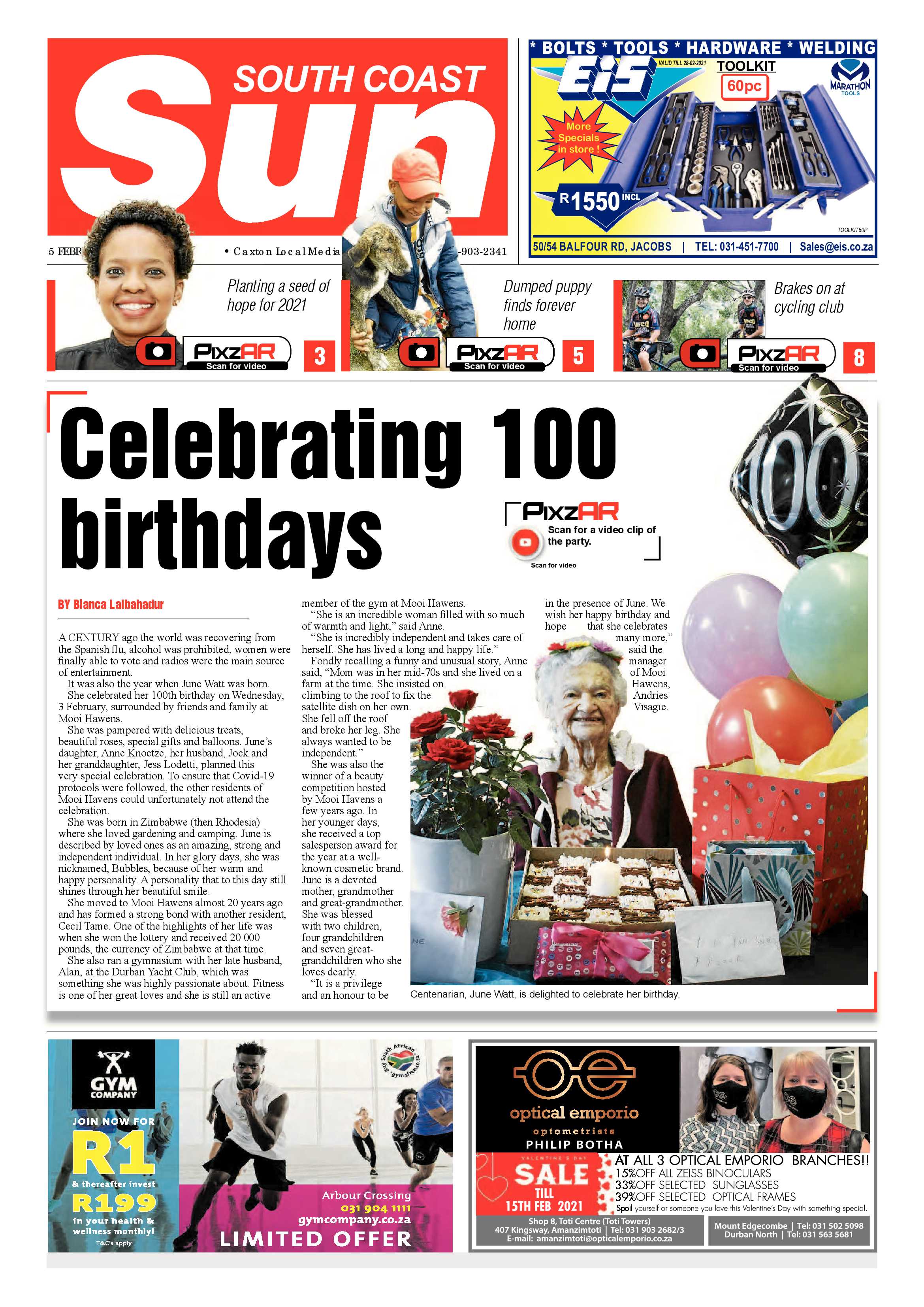 South Coast Sun 5 February 2021 page 1