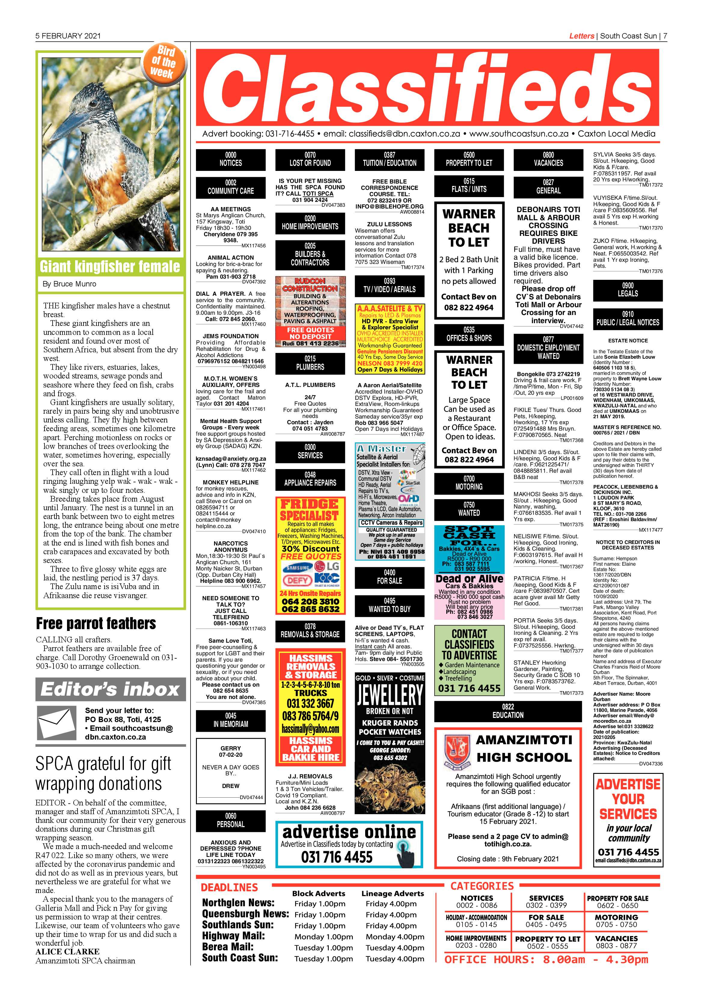 South Coast Sun 5 February 2021 page 7