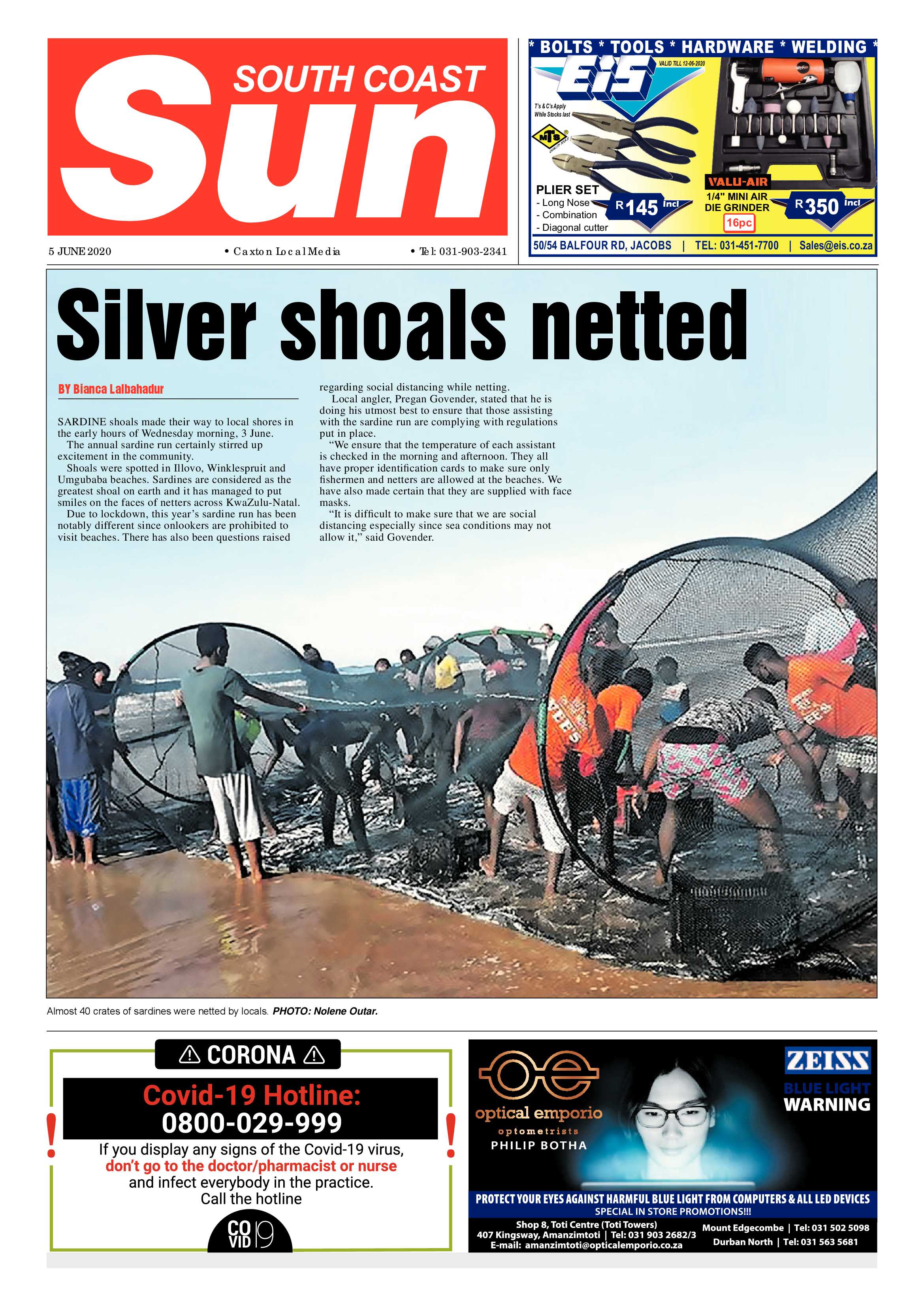 South Coast Sun 5 June 2020 page 1