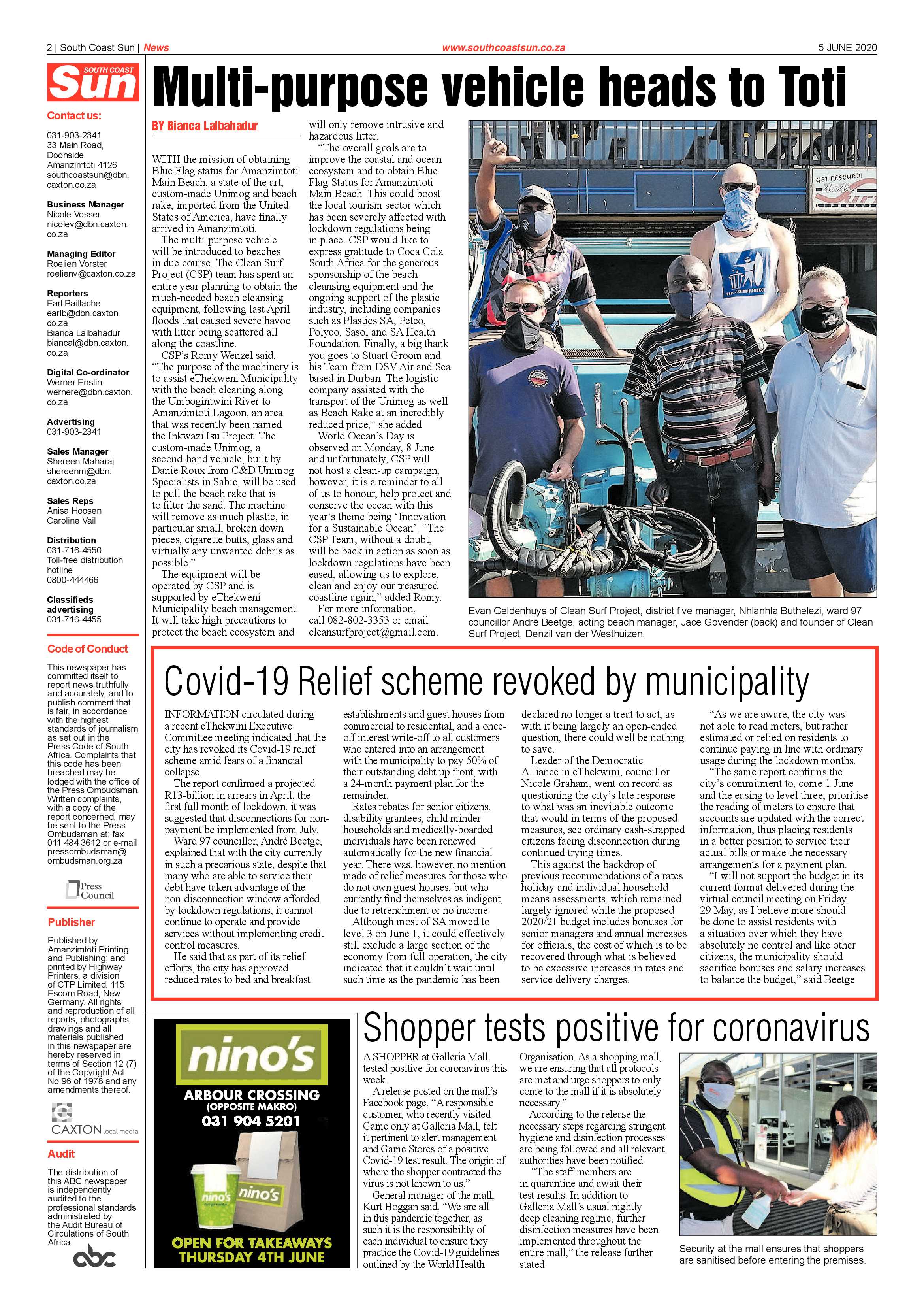 South Coast Sun 5 June 2020 page 2
