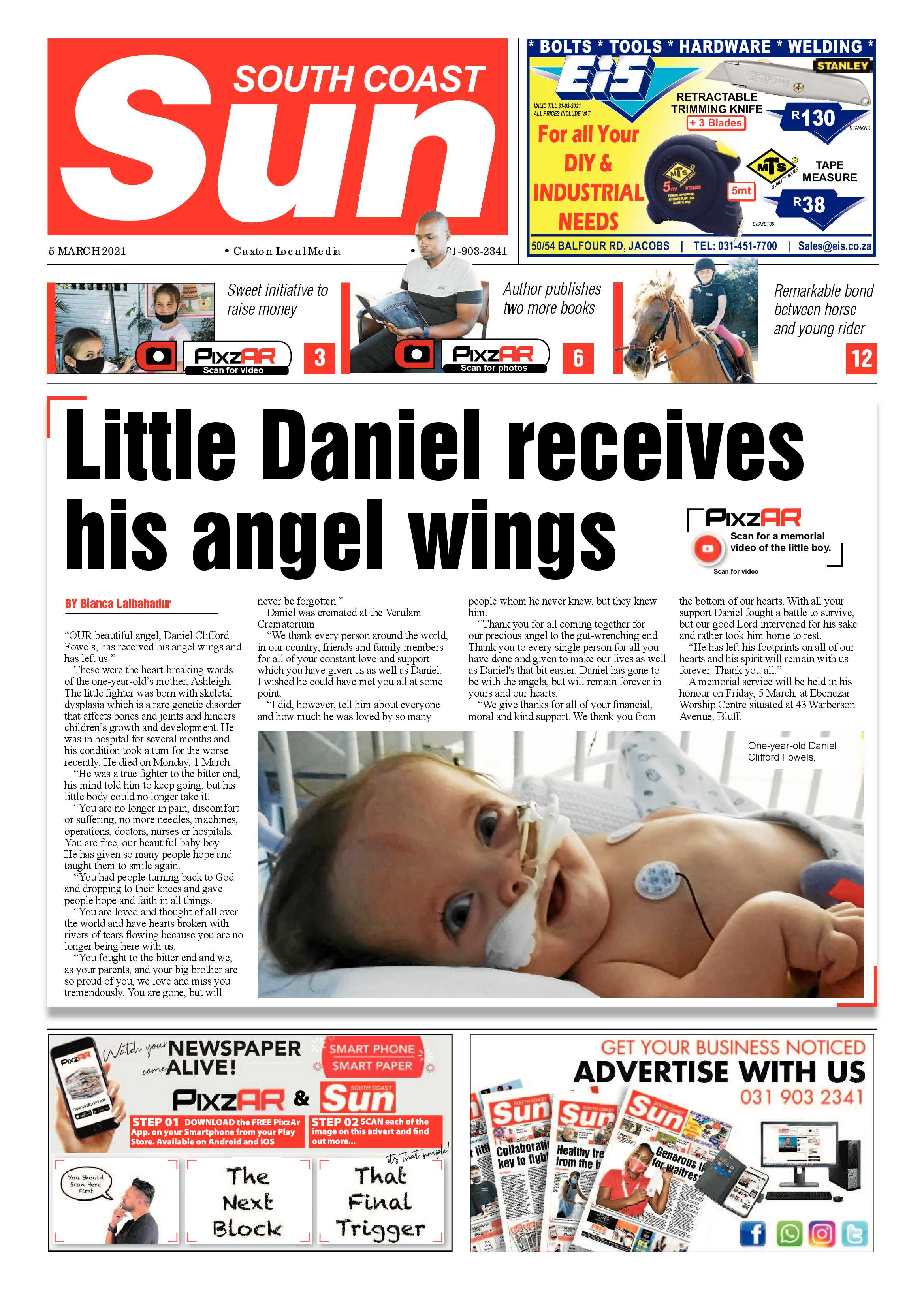 South Coast Sun 5 March 2021 page 1