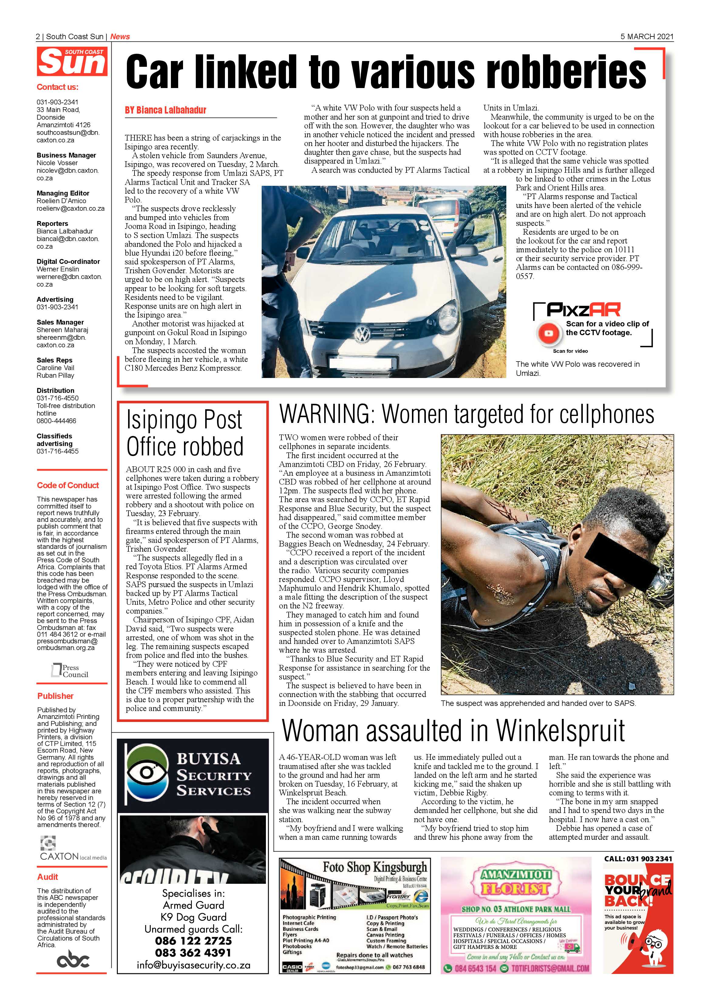 South Coast Sun 5 March 2021 page 2