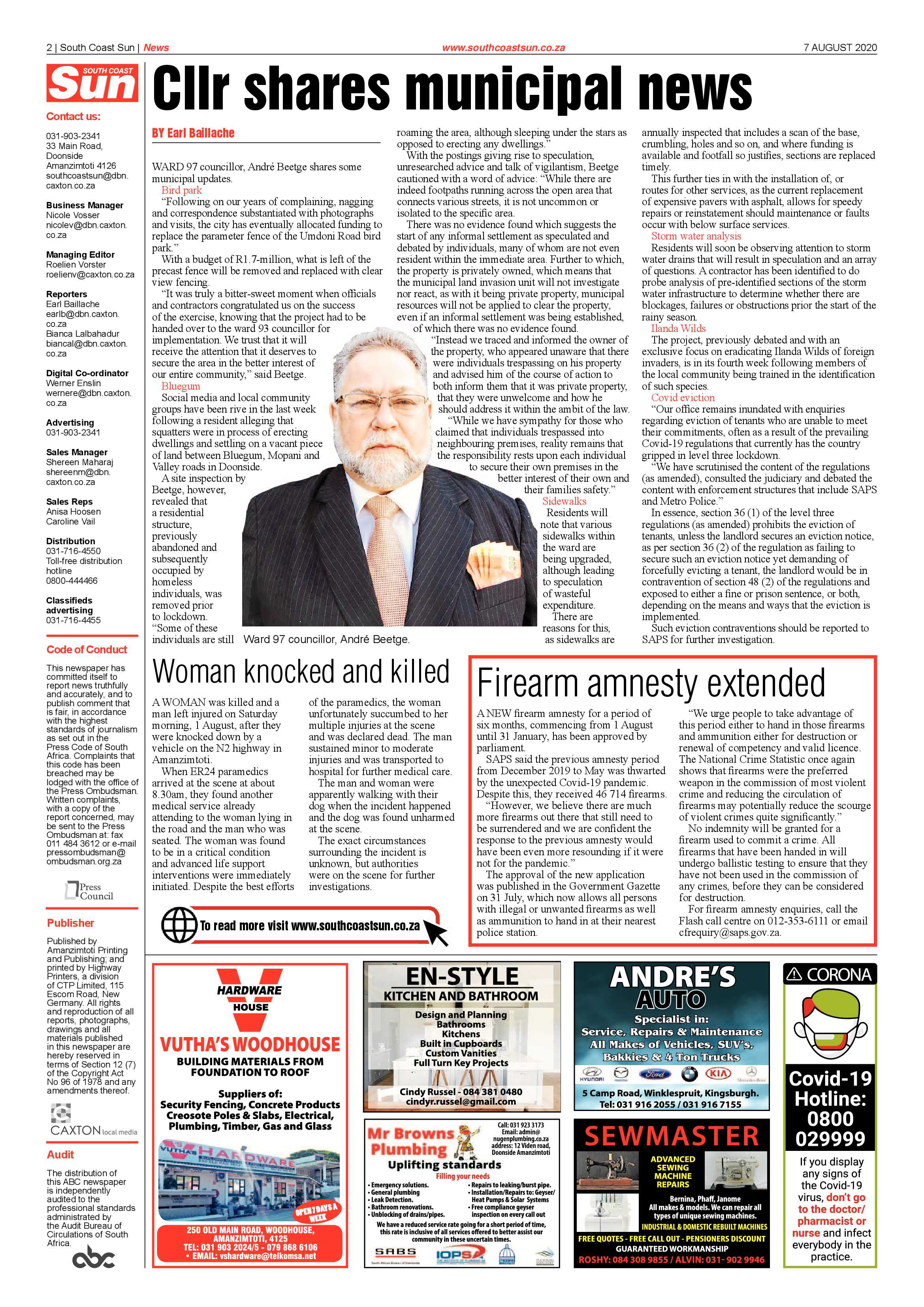 South Coast Sun 7 August 2020 page 2
