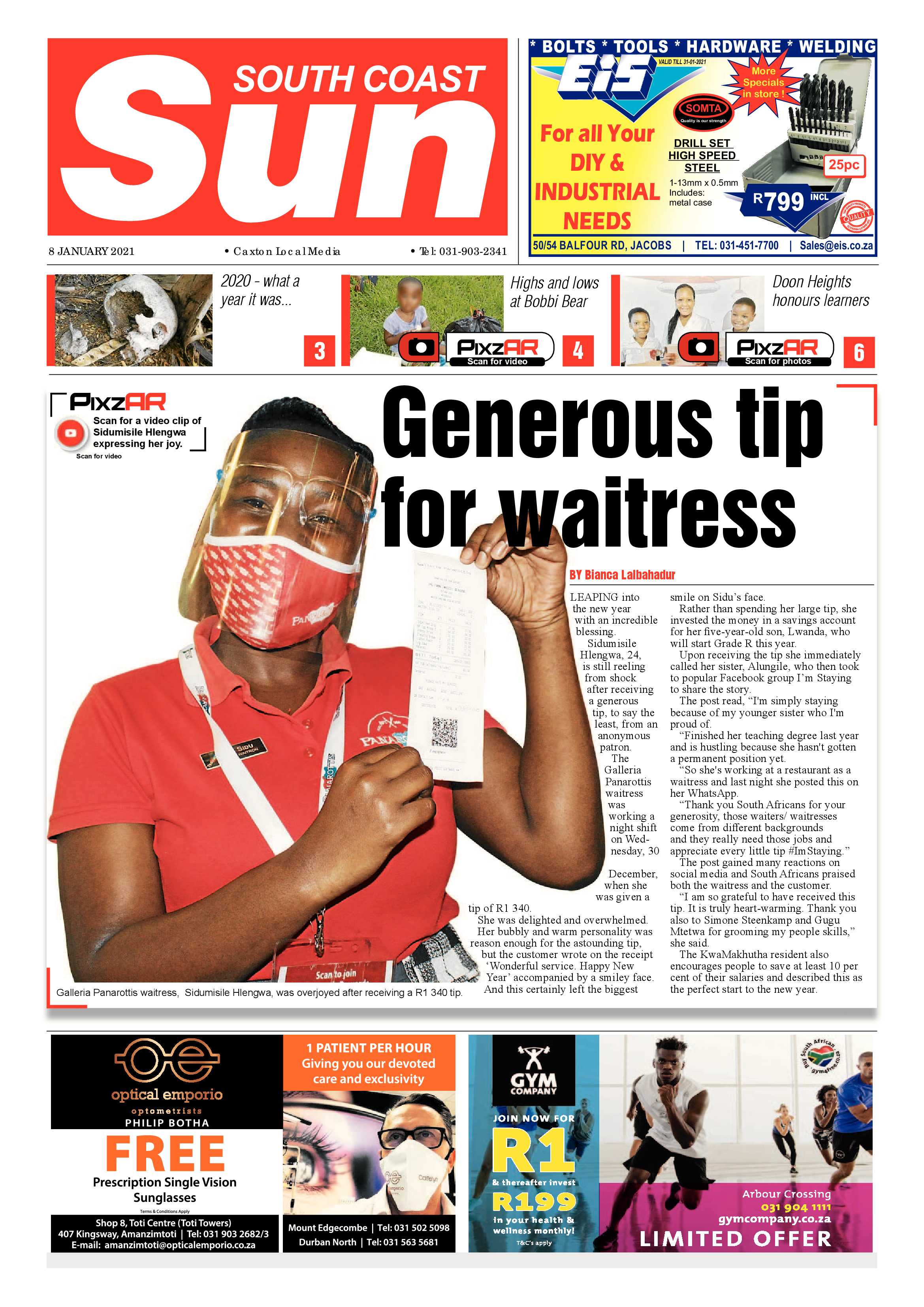 South Coast Sun 8 January 2020 page 1