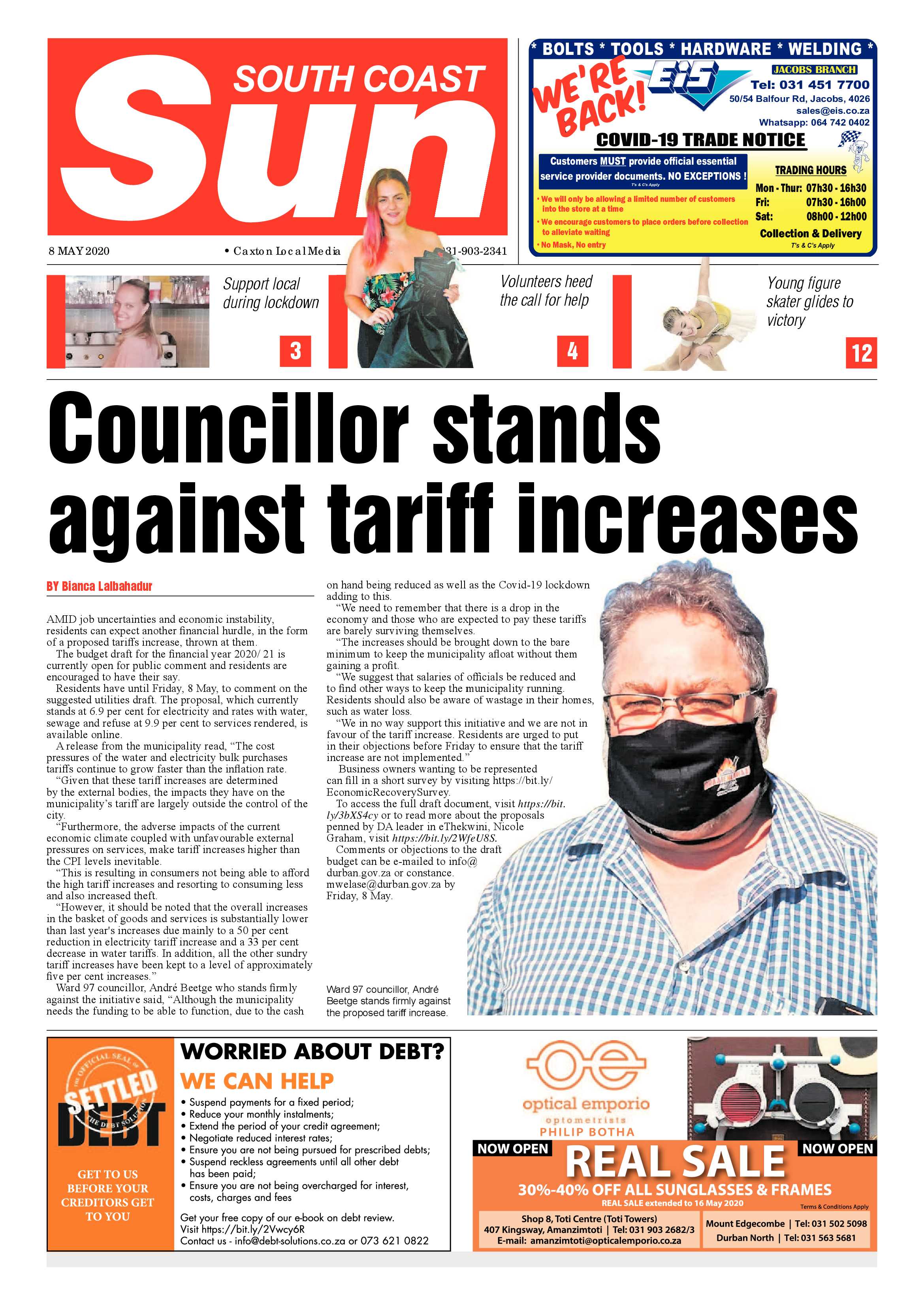 South Coast Sun 8 May 2020 page 1
