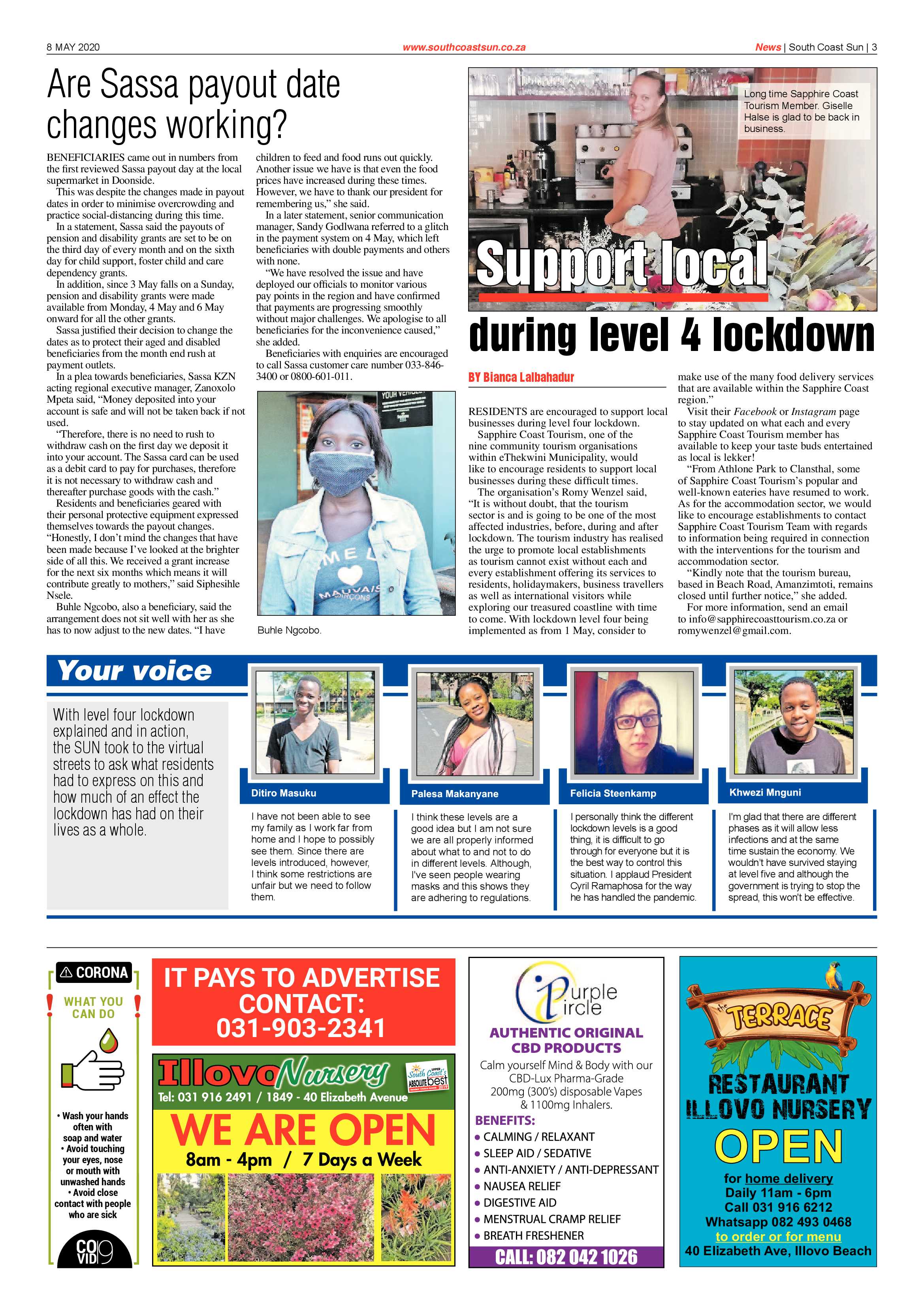 South Coast Sun 8 May 2020 page 3