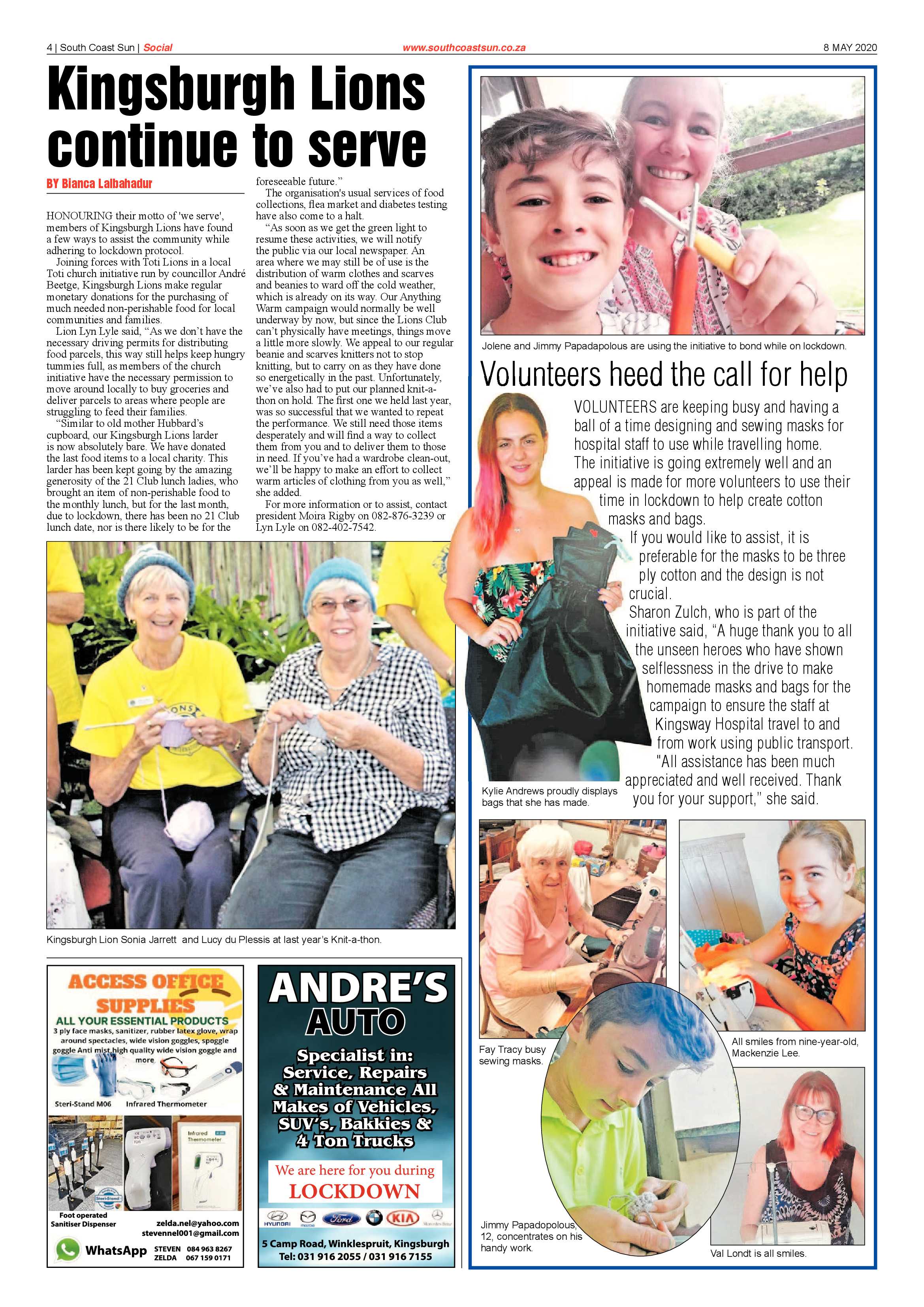 South Coast Sun 8 May 2020 page 4