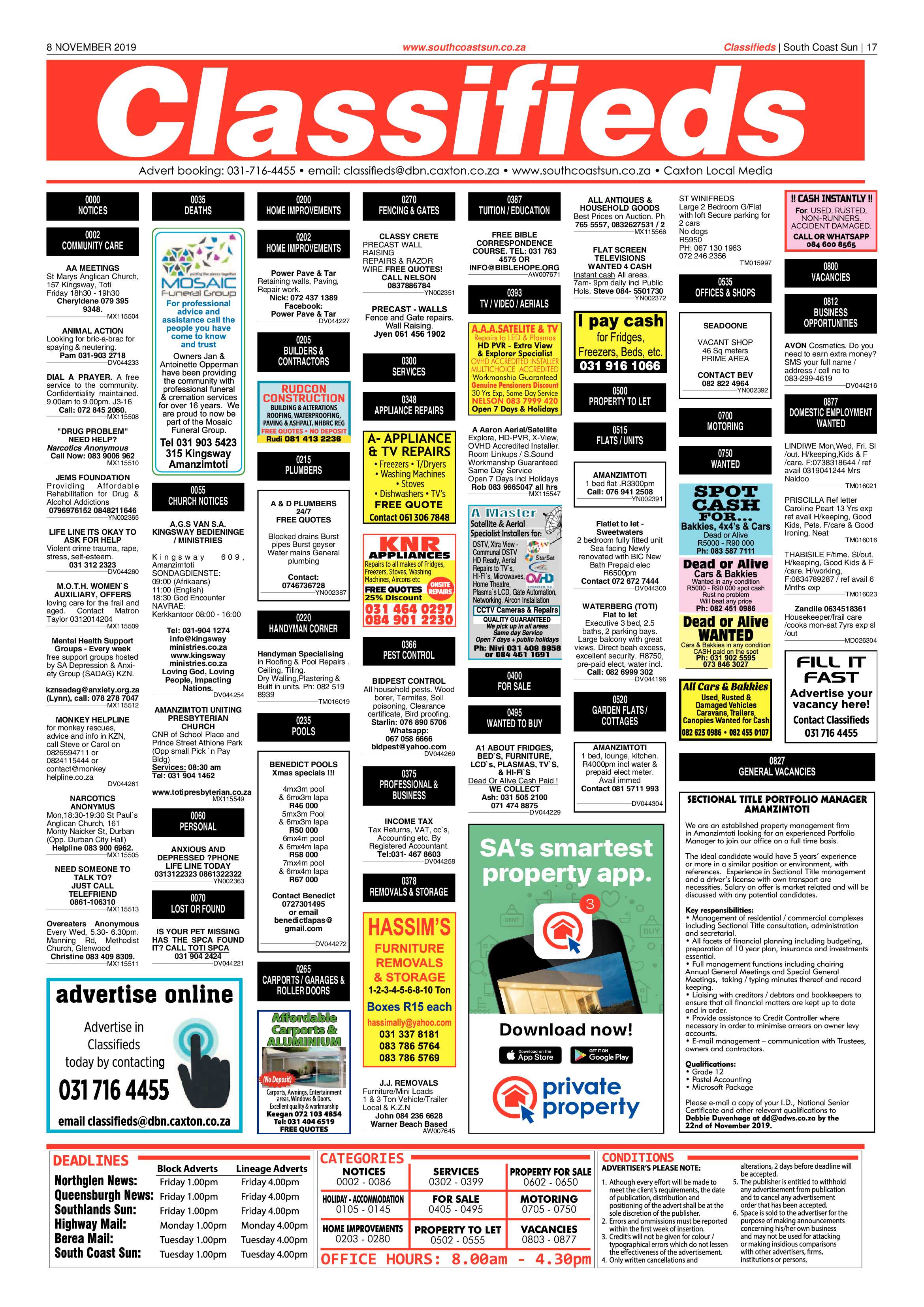 South Coast Sun 8 November 2019 page 17