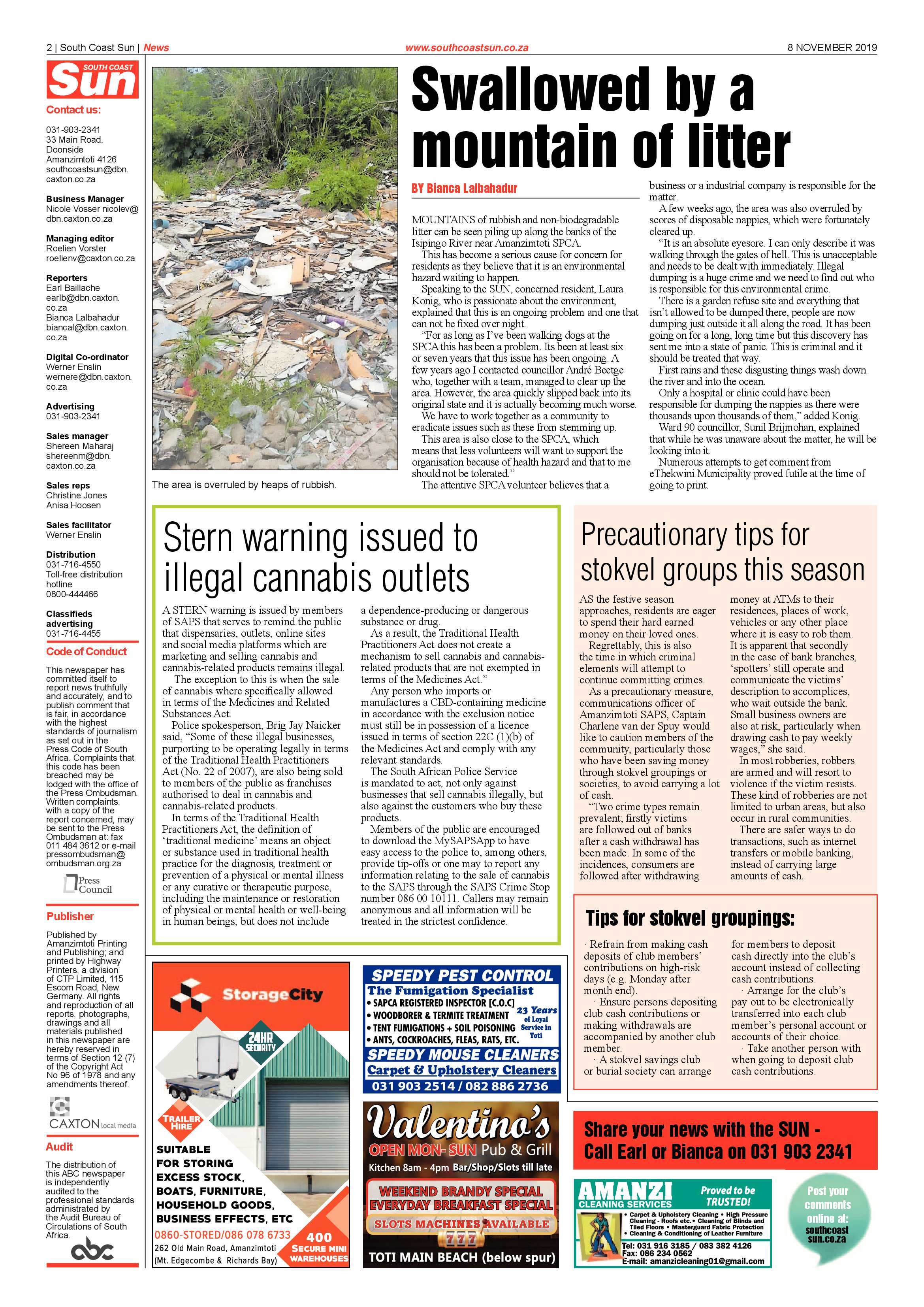 South Coast Sun 8 November 2019 page 2