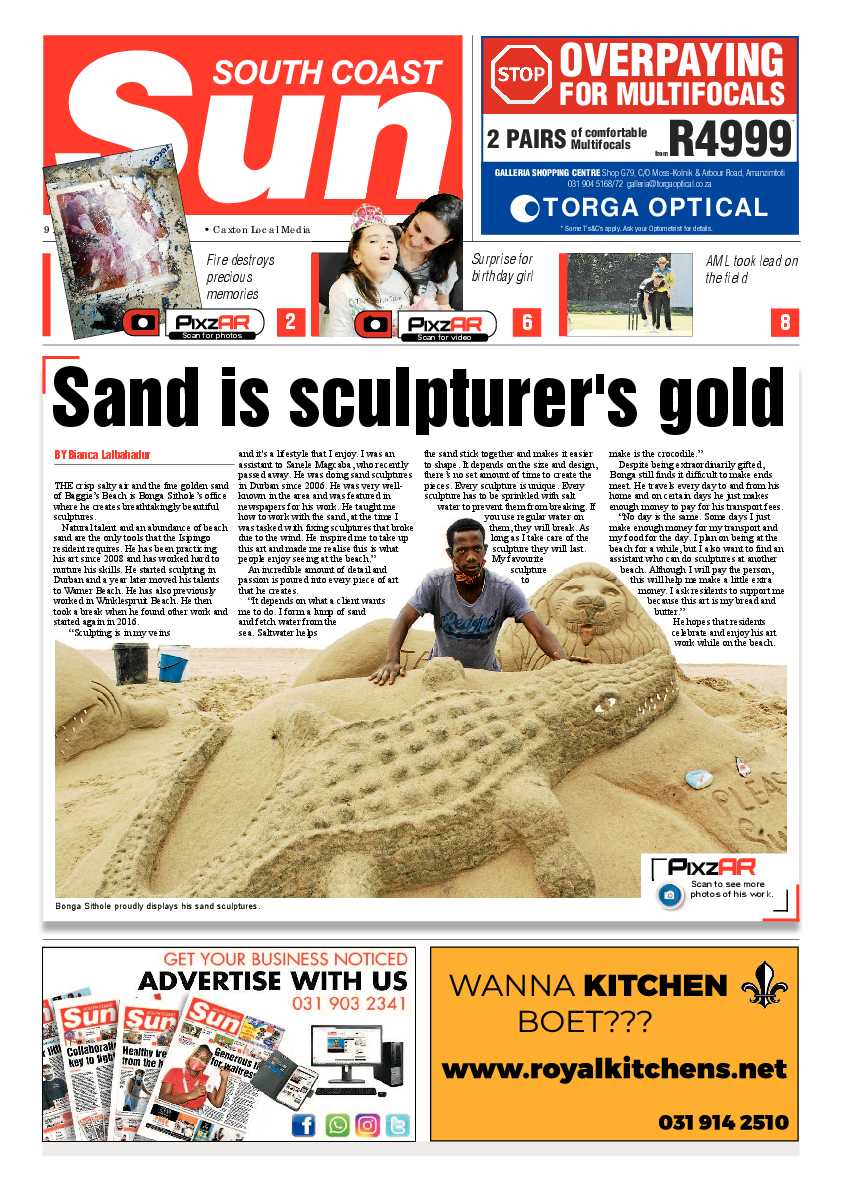 South Coast Sun 9 April 2021 page 1